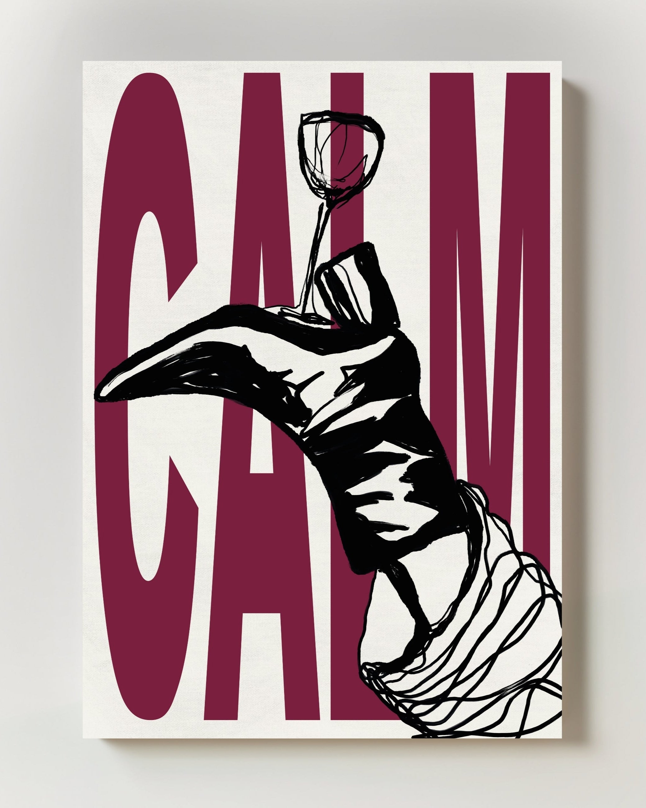 Calm Poster – Print Material Wandbild, moderne Kunst & Fine Art Print von Spawnd, handgefertigt & Made in Germany