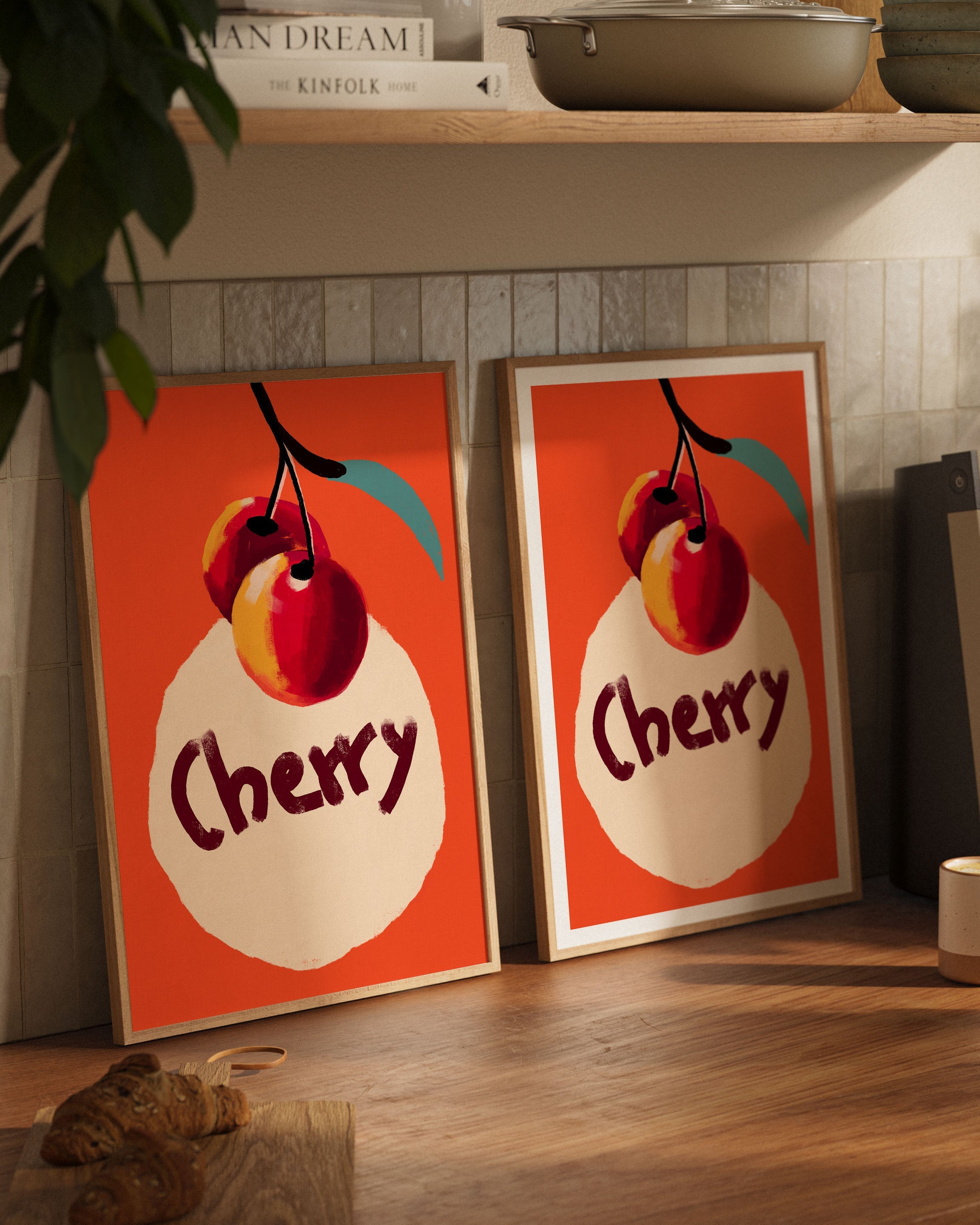 Cherry Poster – Print Material Wandbild, moderne Kunst & Fine Art Print von Spawnd, handgefertigt & Made in Germany