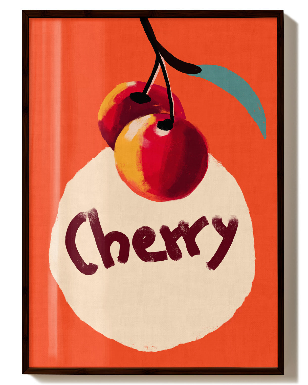 Cherry Poster – Print Material Wandbild, moderne Kunst & Fine Art Print von Spawnd, handgefertigt & Made in Germany