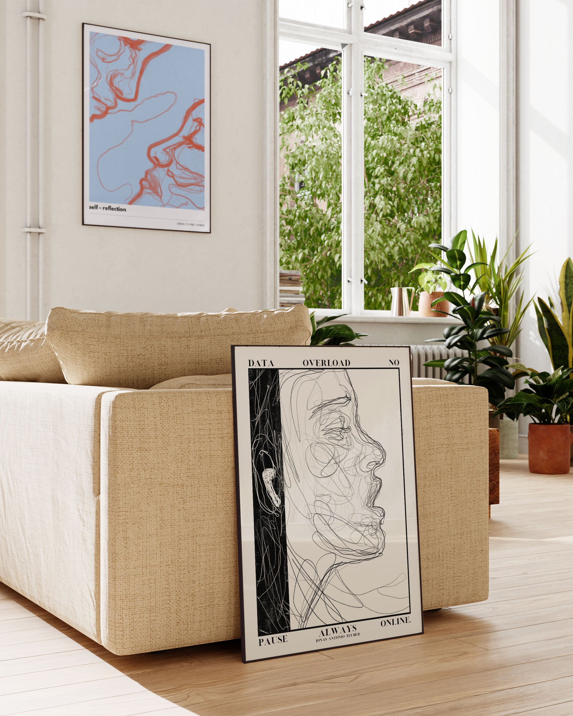 Data Overflow Poster – Print Material Wandbild, moderne Kunst & Fine Art Print von Spawnd, handgefertigt & Made in Germany