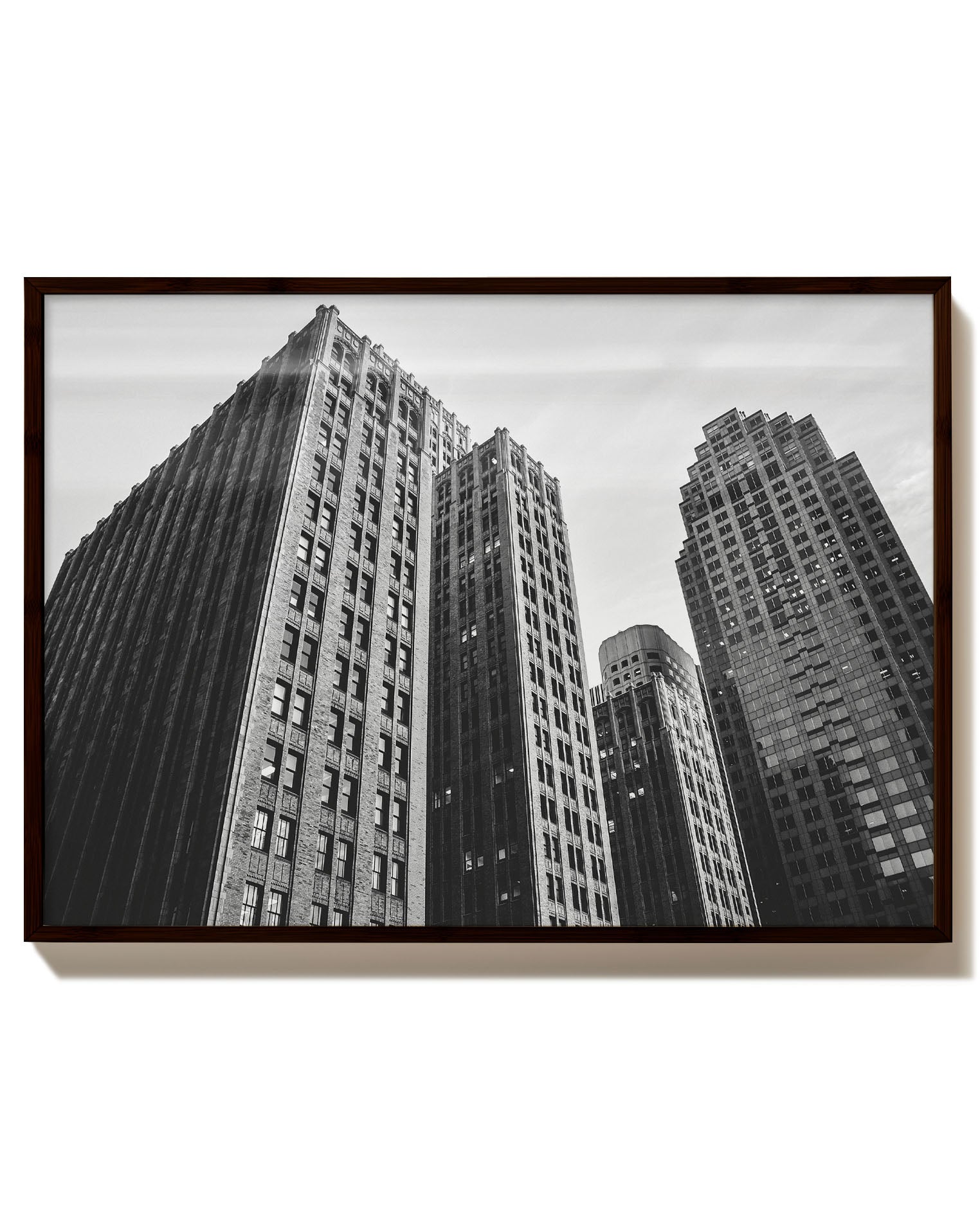 Downtown Poster – Print Material Wandbild, moderne Kunst & Fine Art Print von Spawnd, handgefertigt & Made in Germany