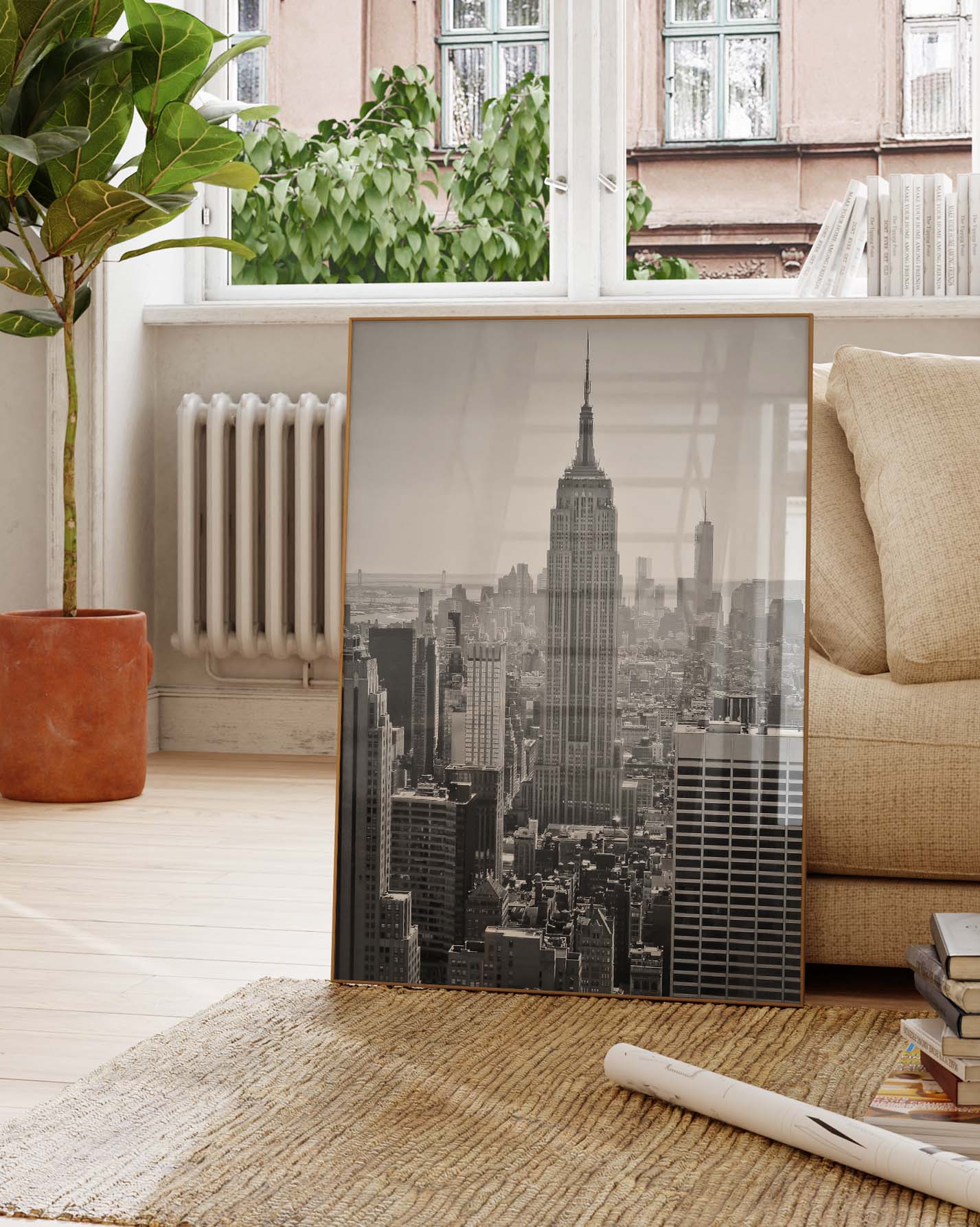 Empire State Building Poster – FineArt Wandbild, moderne Kunst & Fine Art Print von Spawnd, handgefertigt & Made in Germany