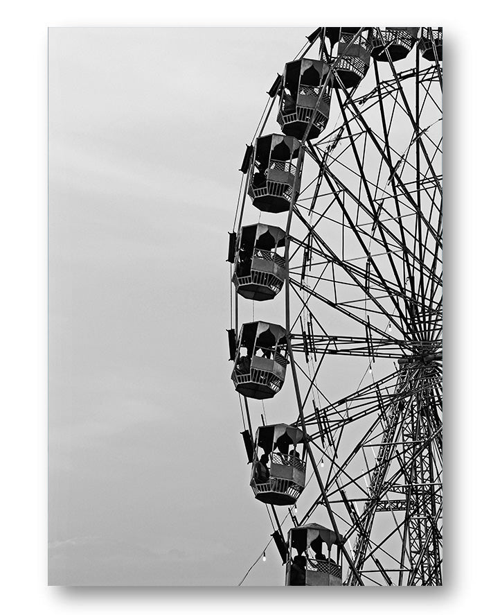 Ferris Wheel Poster – FineArt Wandbild, moderne Kunst & Fine Art Print von Spawnd, handgefertigt & Made in Germany