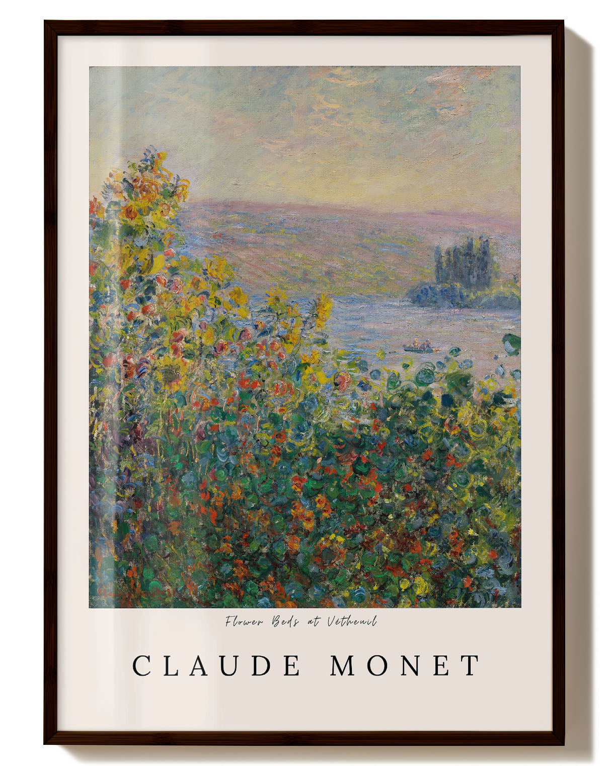 Flower Beds at Vétheuil Poster – FineArt Wandbild, moderne Kunst & Fine Art Print von Spawnd, handgefertigt & Made in Germany
