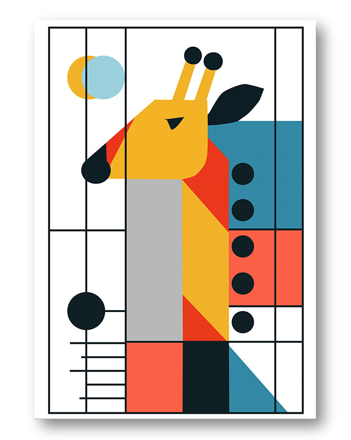 Giraffe Poster – Print Material Wandbild, moderne Kunst & Fine Art Print von Spawnd, handgefertigt & Made in Germany