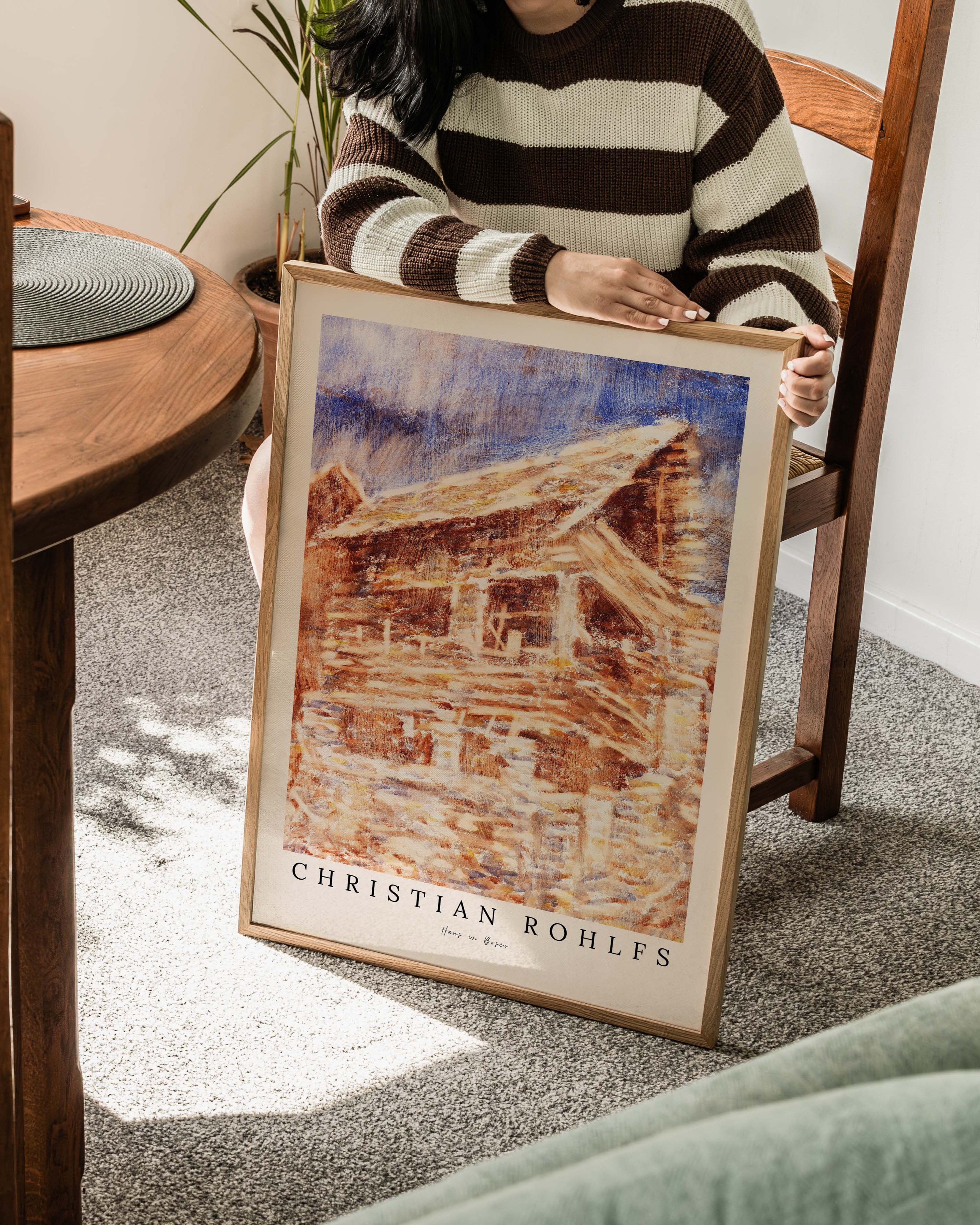 Haus in Bosco Poster – FineArt Wandbild, moderne Kunst & Fine Art Print von Spawnd, handgefertigt & Made in Germany