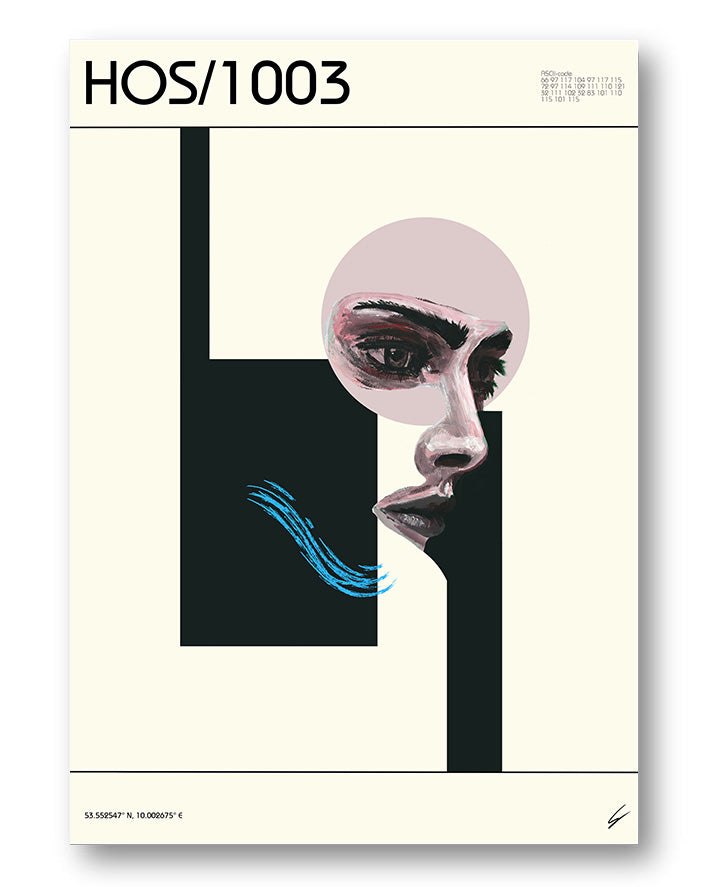 HOS/1003 Poster – Print Material Wandbild, moderne Kunst & Fine Art Print von Spawnd, handgefertigt & Made in Germany