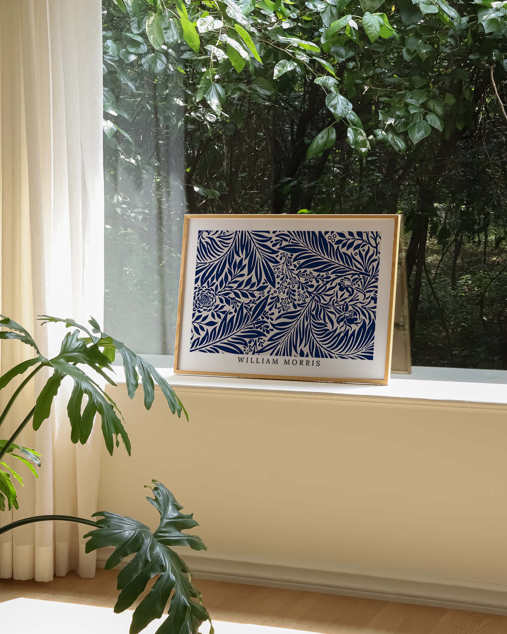 Indigo Garden Poster – Print Material Wandbild, moderne Kunst & Fine Art Print von Spawnd, handgefertigt & Made in Germany