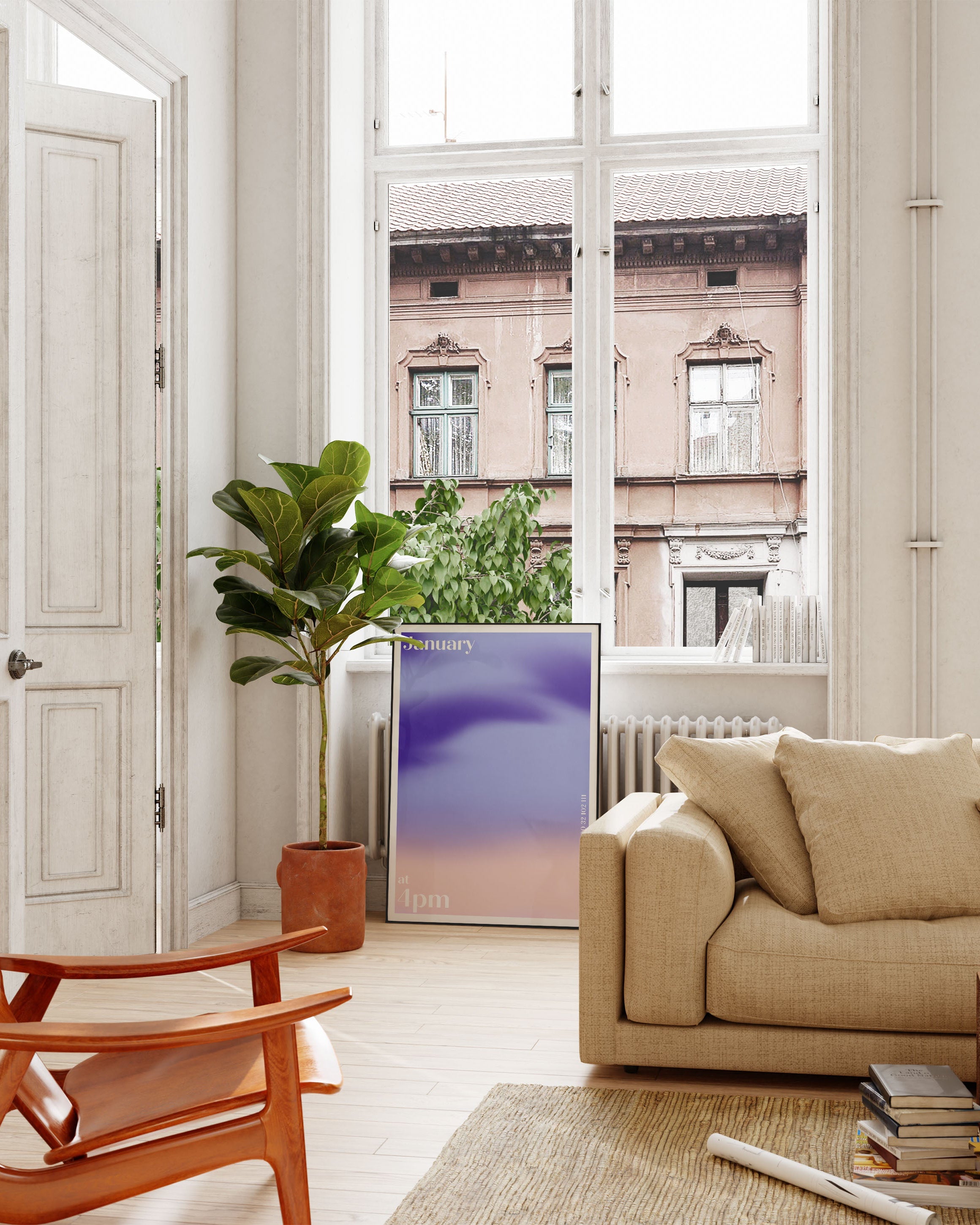 January at 4pm Poster – Print Material Wandbild, moderne Kunst & Fine Art Print von Spawnd, handgefertigt & Made in Germany