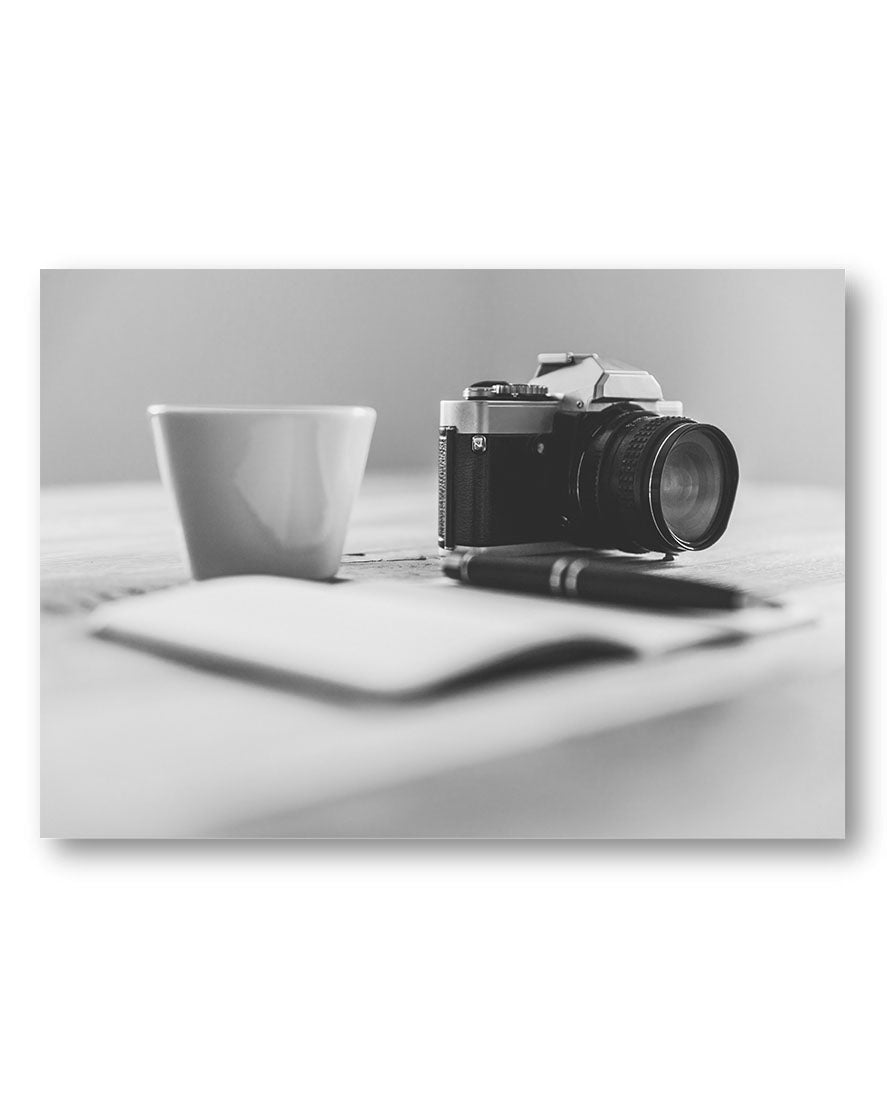 Kamera Poster – Print Material Wandbild, moderne Kunst & Fine Art Print von Spawnd, handgefertigt & Made in Germany