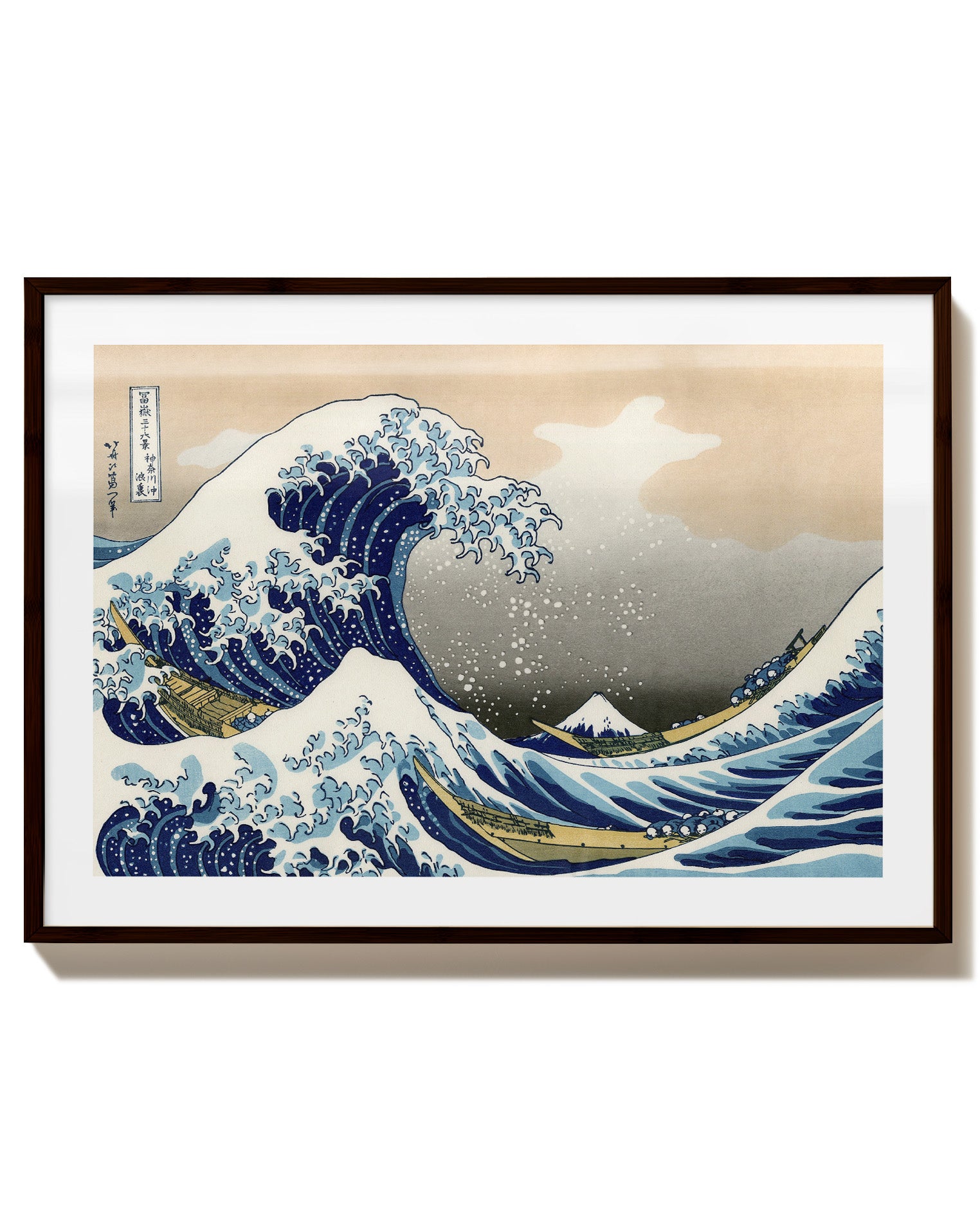 Kanagawa-oki nami ura Poster – Print Material Wandbild, moderne Kunst & Fine Art Print von Spawnd, handgefertigt & Made in Germany