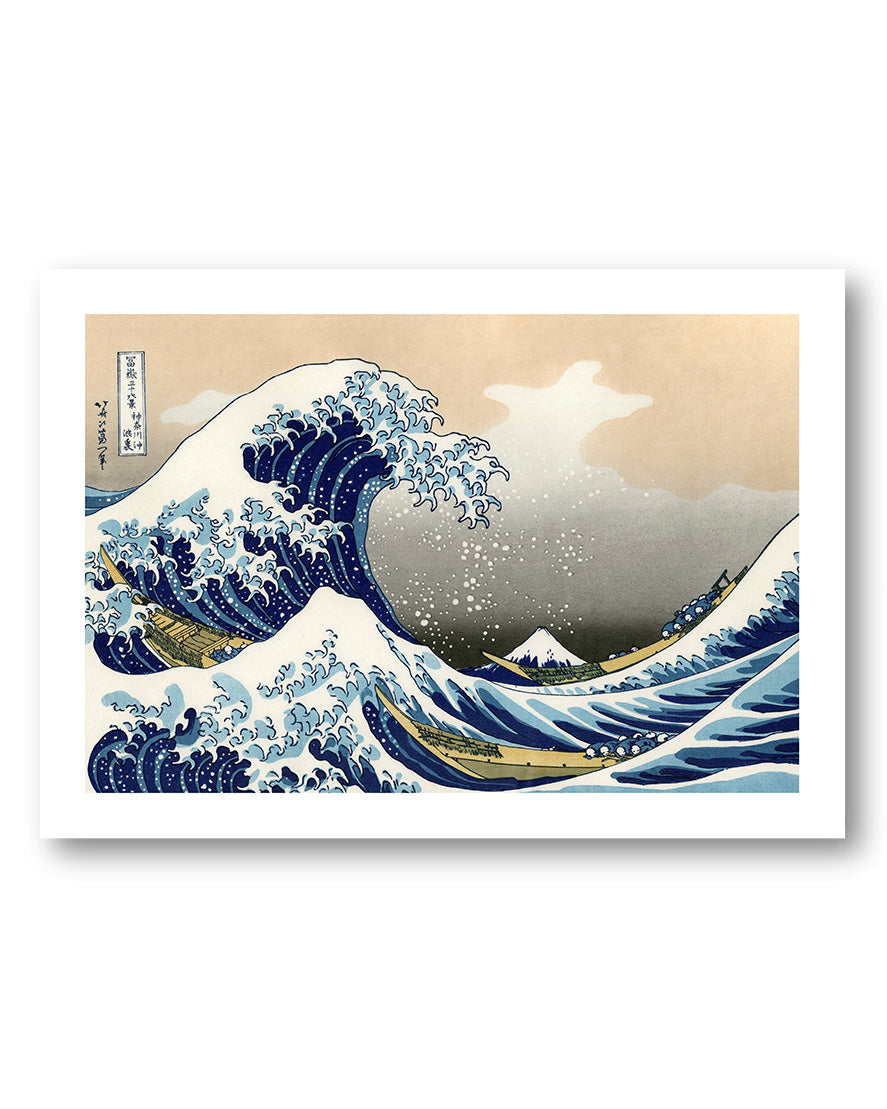 Kanagawa-oki nami ura Poster – Print Material Wandbild, moderne Kunst & Fine Art Print von Spawnd, handgefertigt & Made in Germany
