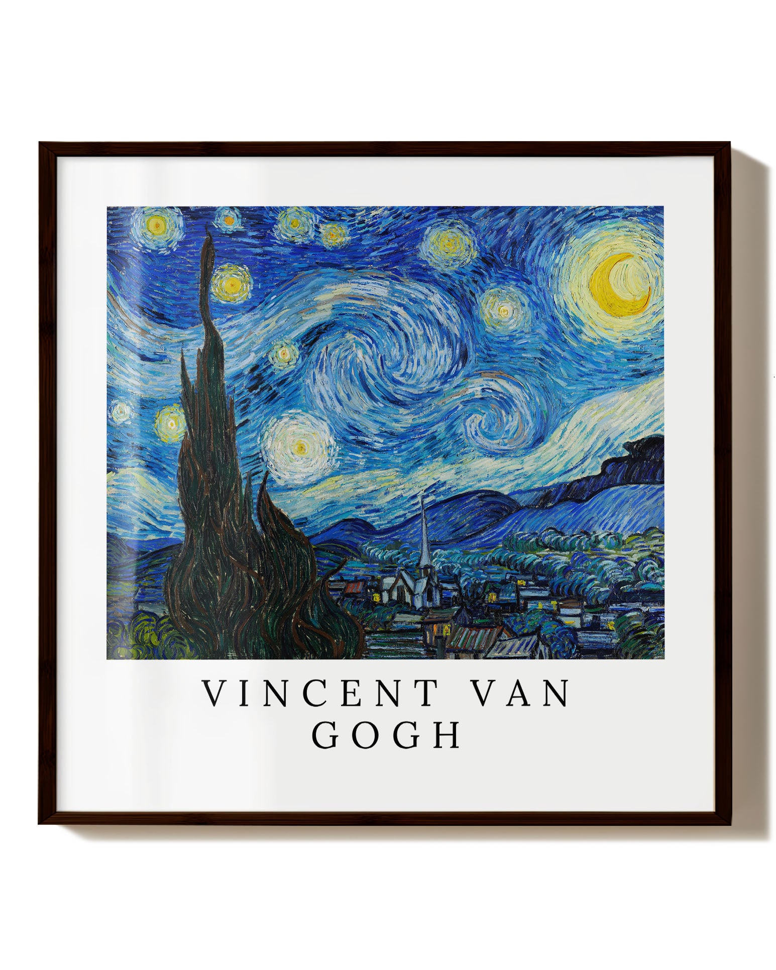 La Nuit étoilée Poster – Print Material Wandbild, moderne Kunst & Fine Art Print von Spawnd, handgefertigt & Made in Germany