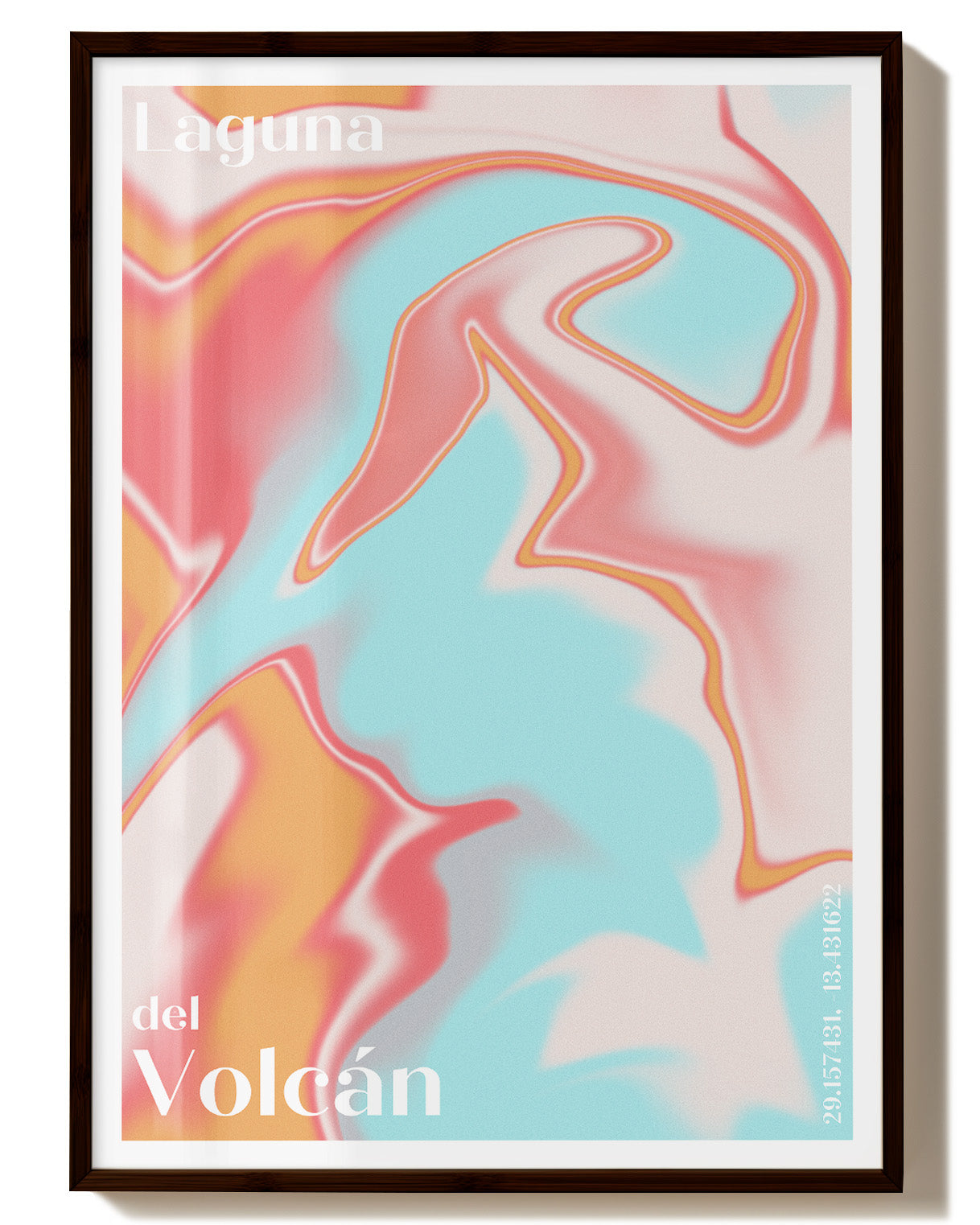 Laguna del Volcan Poster – Print Material Wandbild, moderne Kunst & Fine Art Print von Spawnd, handgefertigt & Made in Germany
