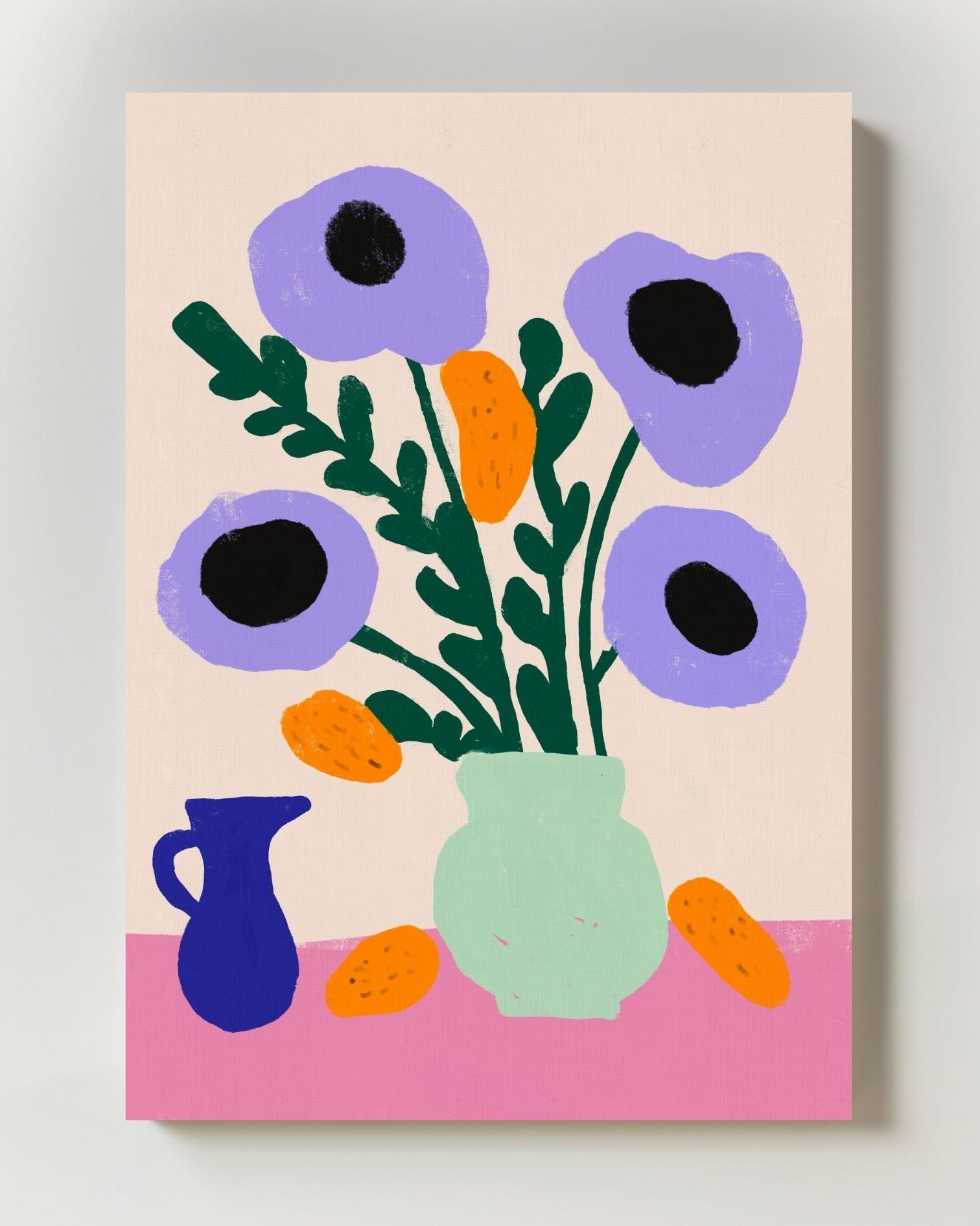 Lavender Bloom & Citrus Poster – Print Material Wandbild, moderne Kunst & Fine Art Print von Spawnd, handgefertigt & Made in Germany