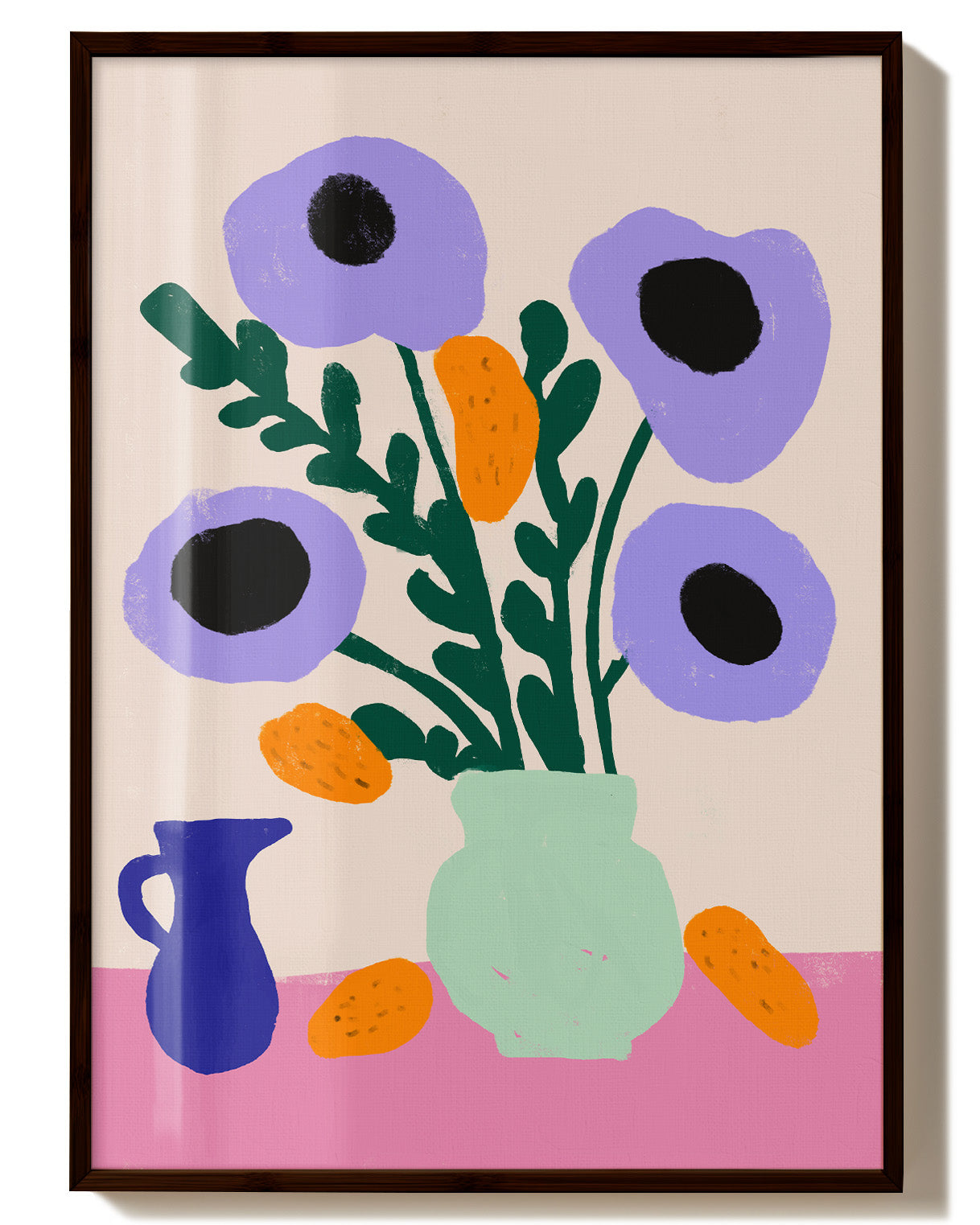 Lavender Bloom & Citrus Poster – Print Material Wandbild, moderne Kunst & Fine Art Print von Spawnd, handgefertigt & Made in Germany