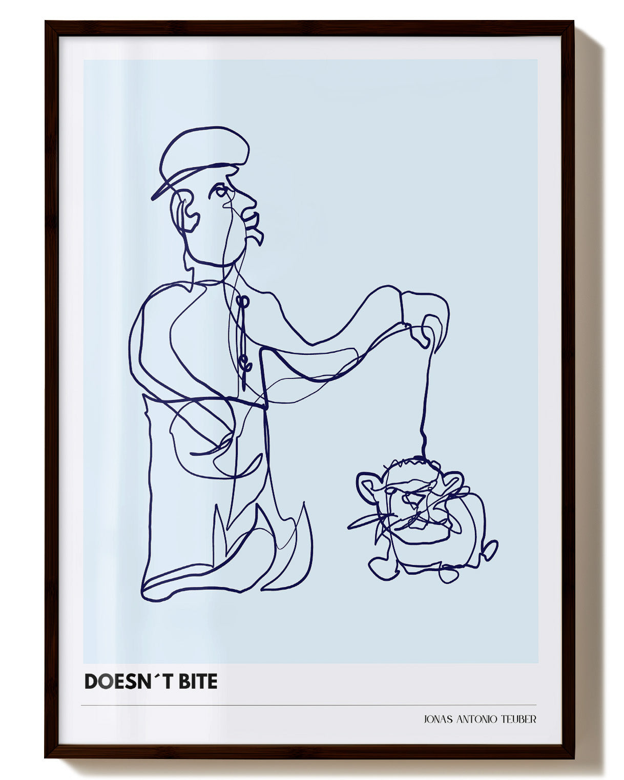 LB - Doesn't bite Poster – Print Material Wandbild, moderne Kunst & Fine Art Print von Spawnd, handgefertigt & Made in Germany