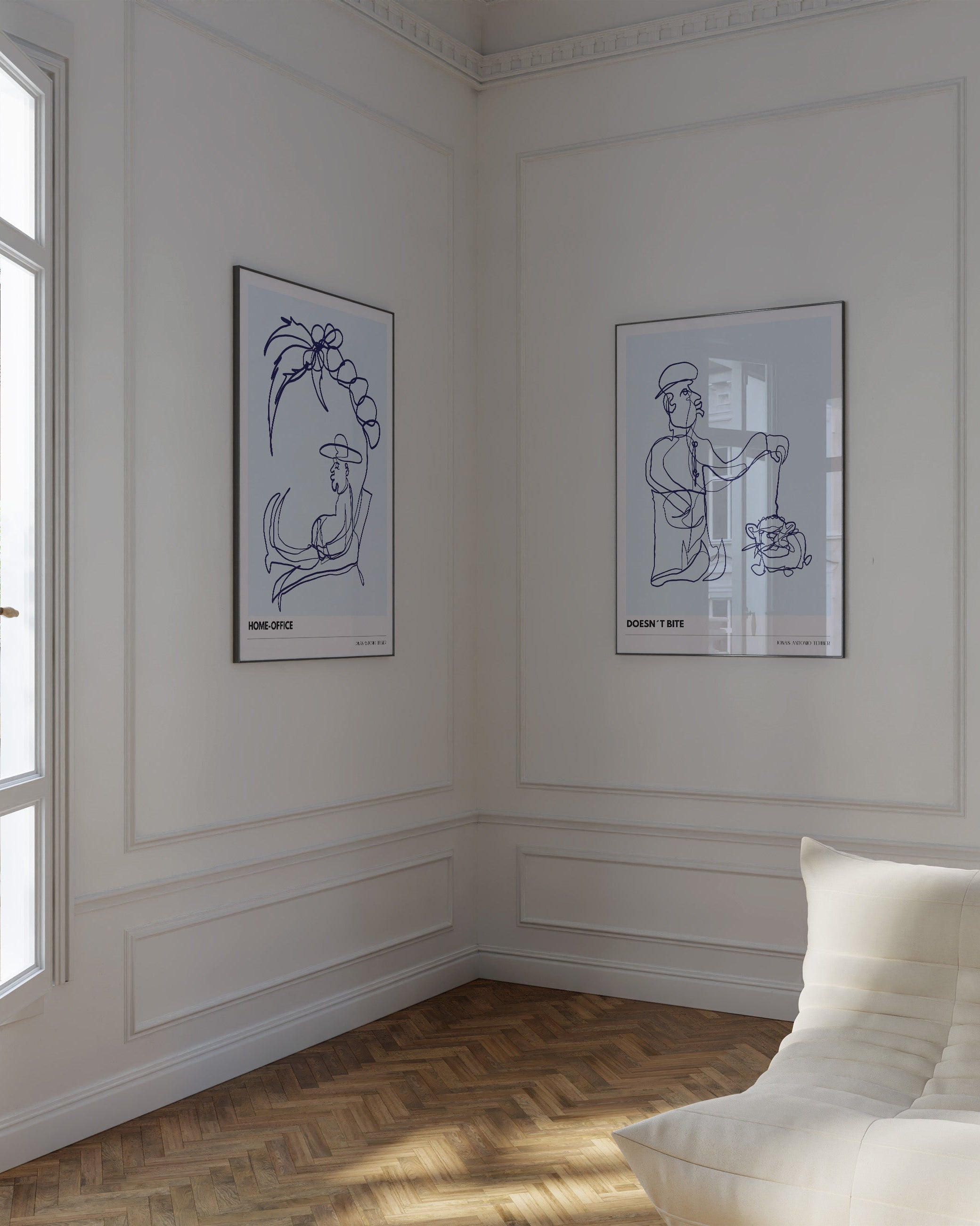 LB - Doesn't bite Poster – Print Material Wandbild, moderne Kunst & Fine Art Print von Spawnd, handgefertigt & Made in Germany