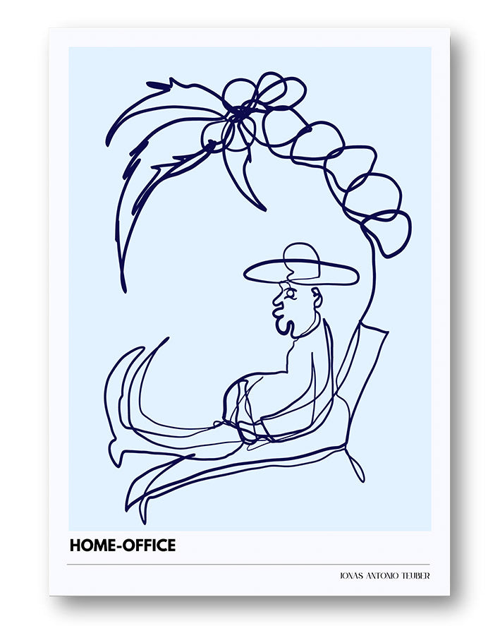LB - Homeoffice Poster – Print Material Wandbild, moderne Kunst & Fine Art Print von Spawnd, handgefertigt & Made in Germany