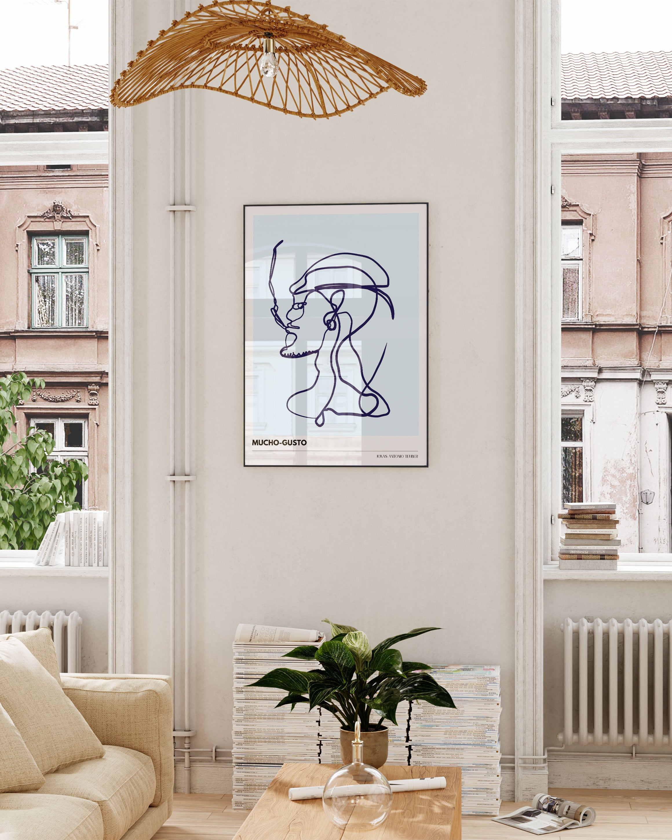 LB - Mucho Gusto Poster – Print Material Wandbild, moderne Kunst & Fine Art Print von Spawnd, handgefertigt & Made in Germany