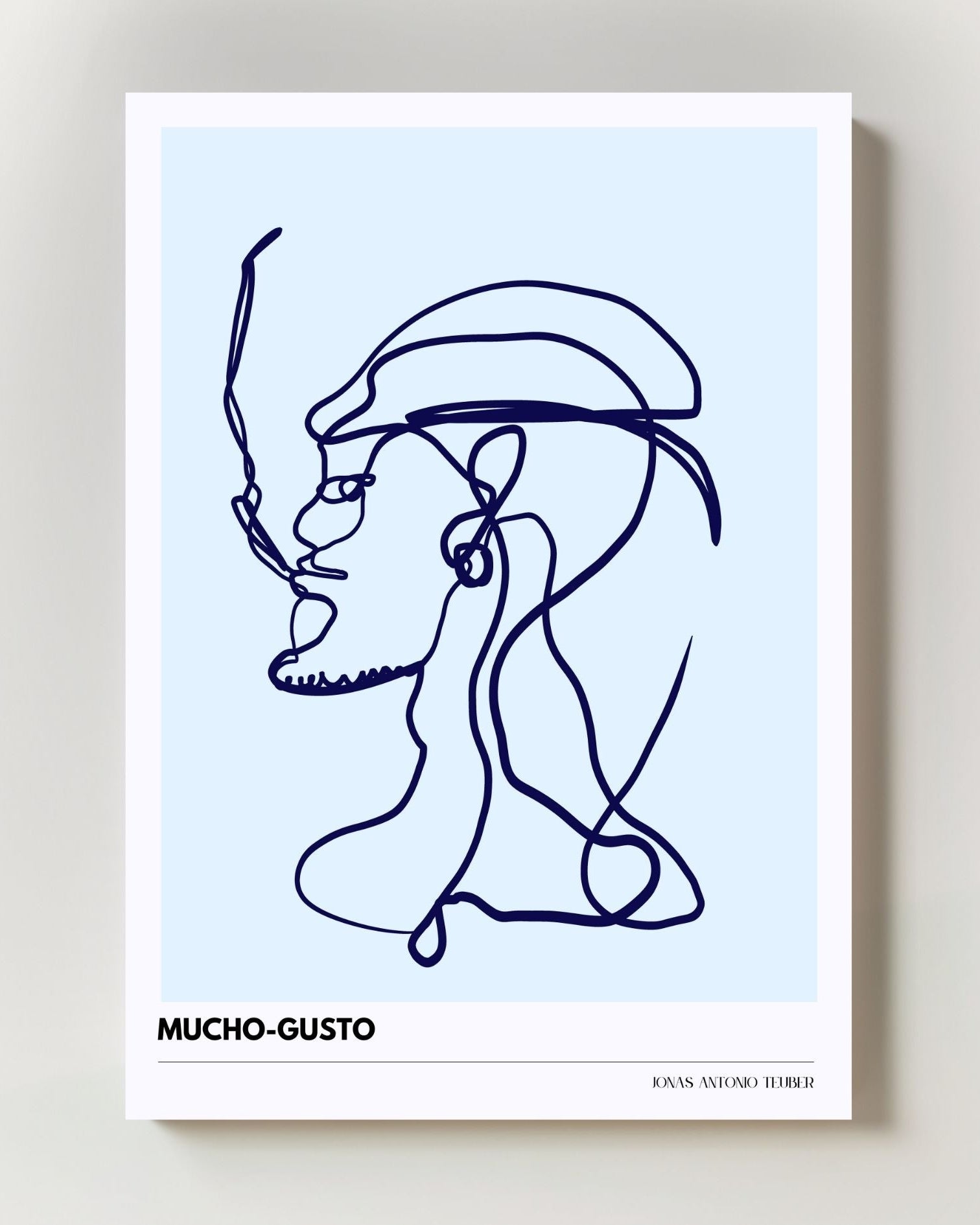 LB - Mucho Gusto Poster – Print Material Wandbild, moderne Kunst & Fine Art Print von Spawnd, handgefertigt & Made in Germany