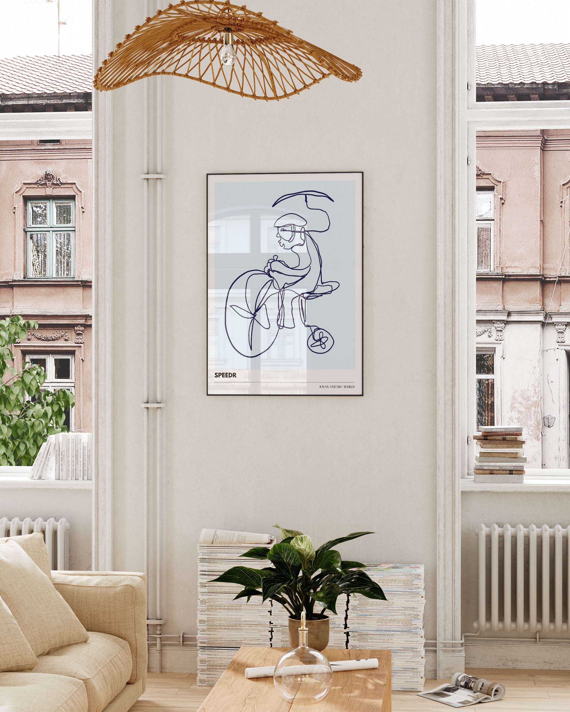 LB - Speedr Poster – Print Material Wandbild, moderne Kunst & Fine Art Print von Spawnd, handgefertigt & Made in Germany