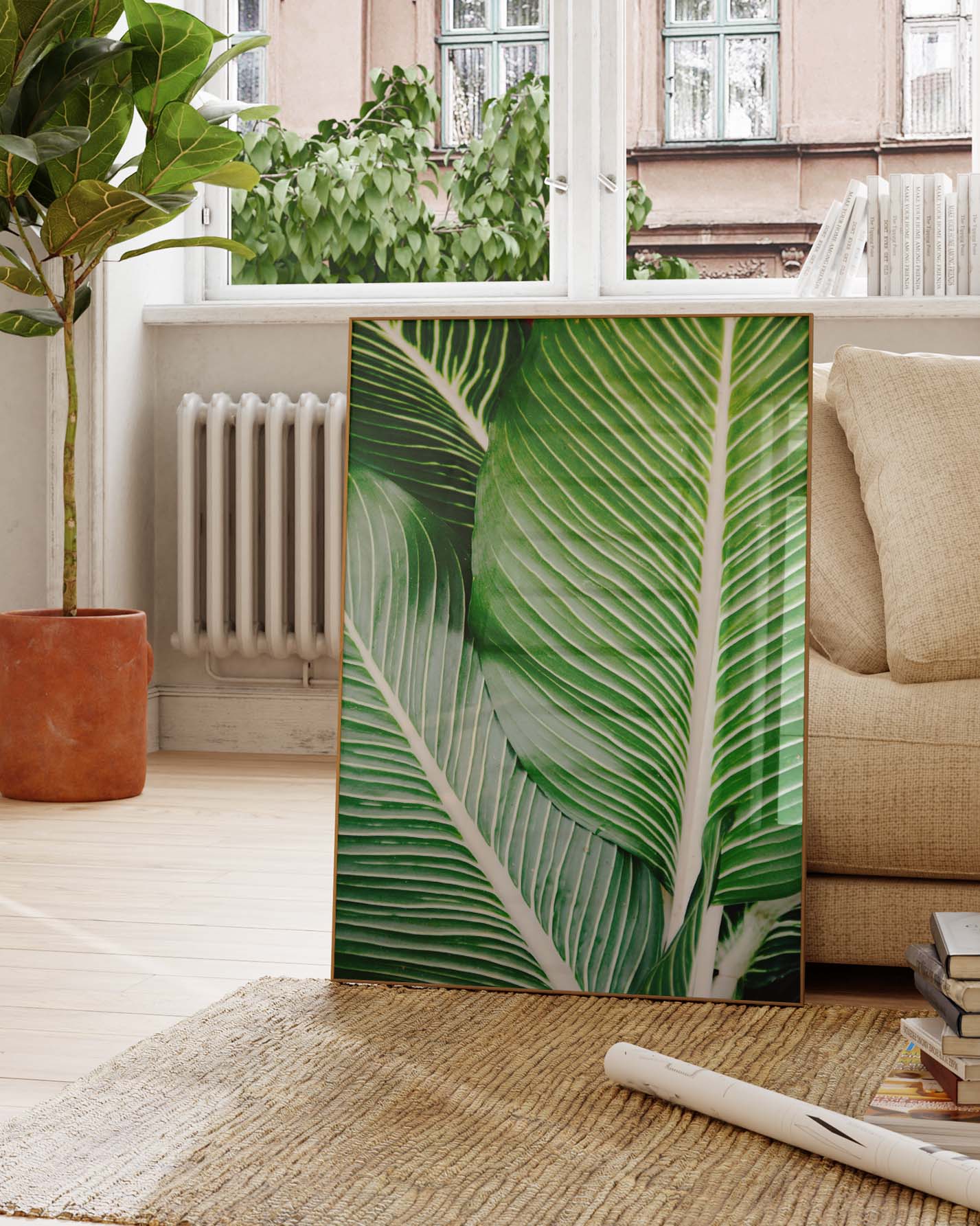 Leafe Poster – Print Material Wandbild, moderne Kunst & Fine Art Print von Spawnd, handgefertigt & Made in Germany