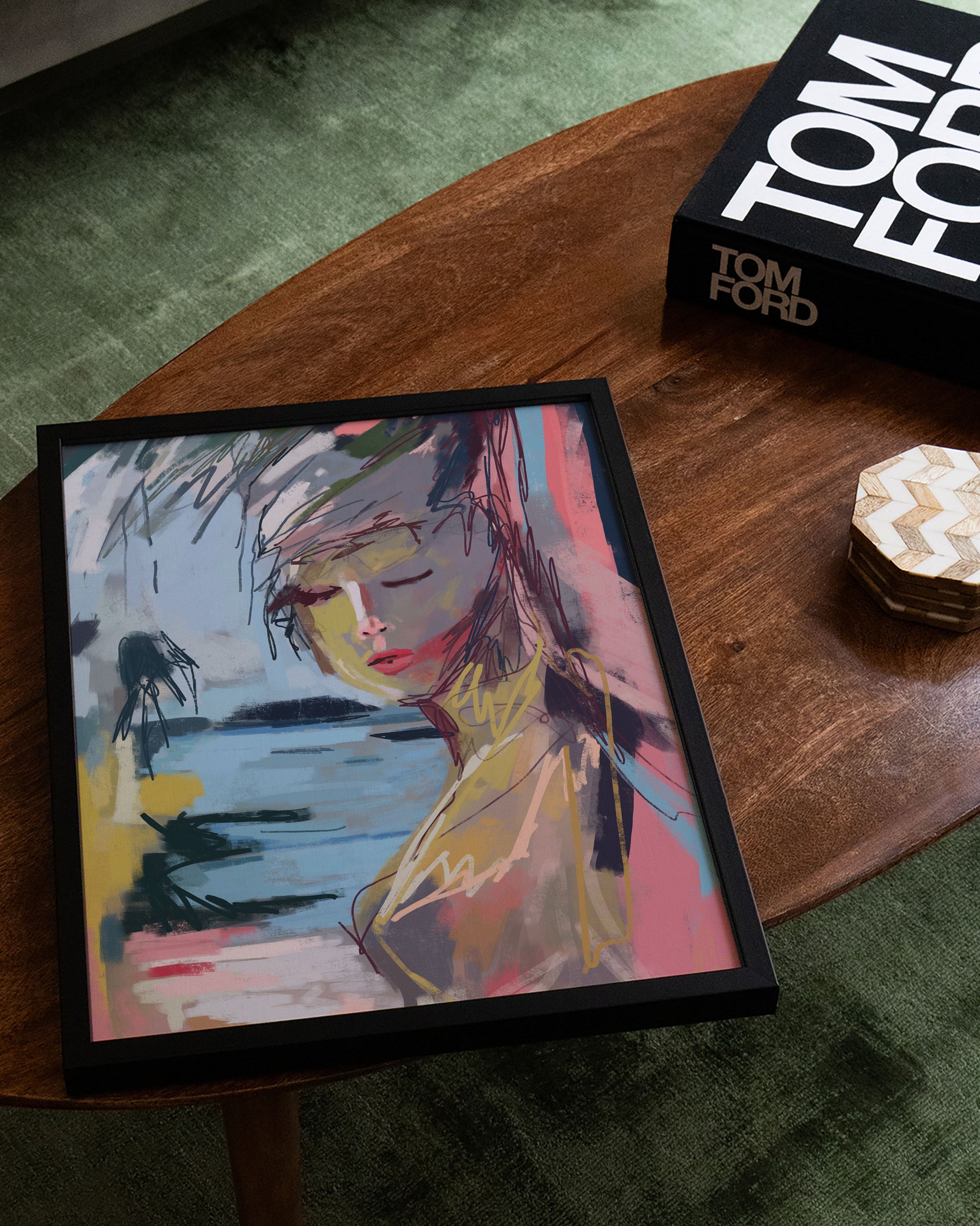 Low Tide, High Eyes Poster – Print Material Wandbild, moderne Kunst & Fine Art Print von Spawnd, handgefertigt & Made in Germany