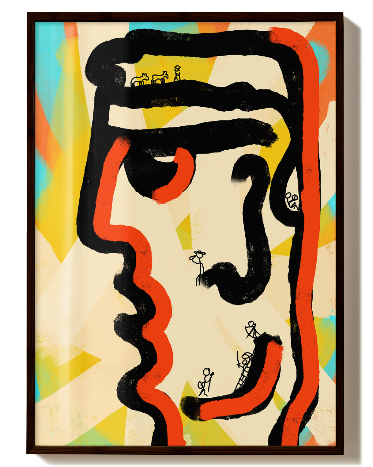 Mindspace Poster – Print Material Wandbild, moderne Kunst & Fine Art Print von Spawnd, handgefertigt & Made in Germany