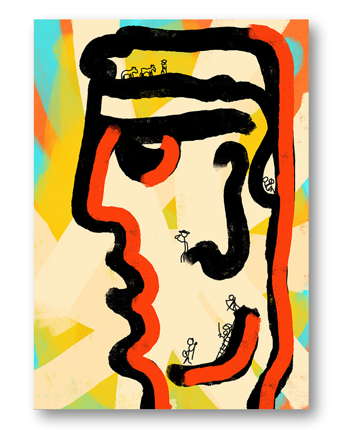 Mindspace Poster – Print Material Wandbild, moderne Kunst & Fine Art Print von Spawnd, handgefertigt & Made in Germany