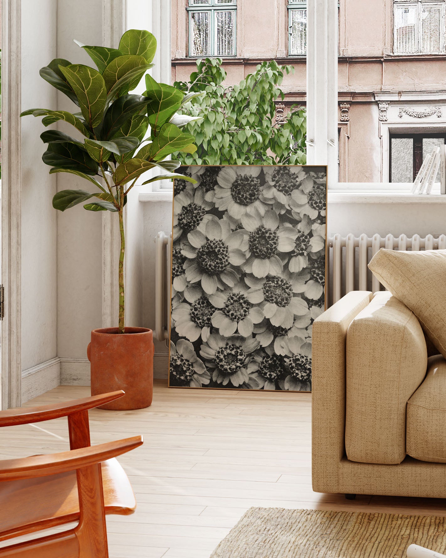 Old Flowers Poster – Print Material Wandbild, moderne Kunst & Fine Art Print von Spawnd, handgefertigt & Made in Germany