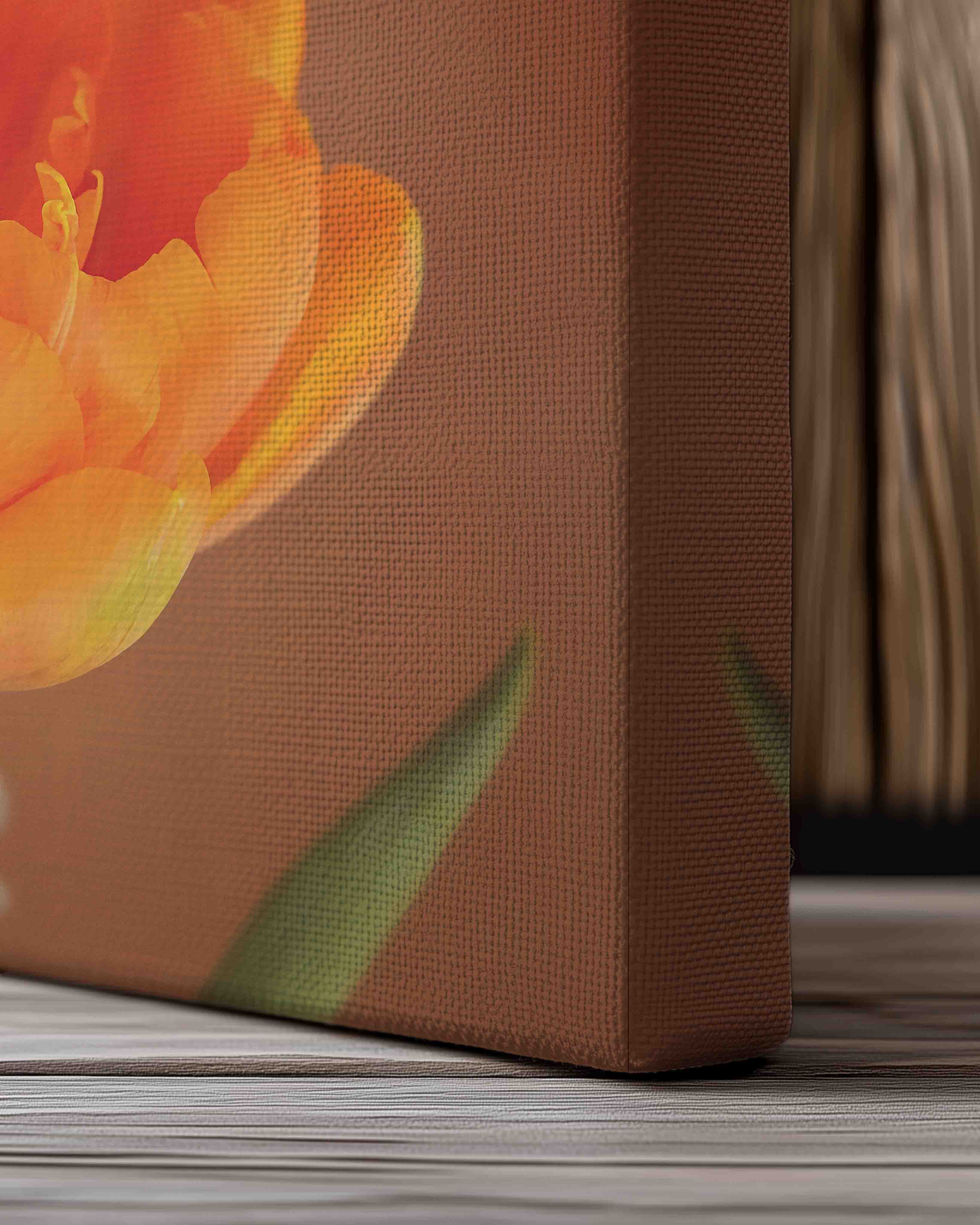 Orange Flower Poster – Print Material Wandbild, moderne Kunst & Fine Art Print von Spawnd, handgefertigt & Made in Germany