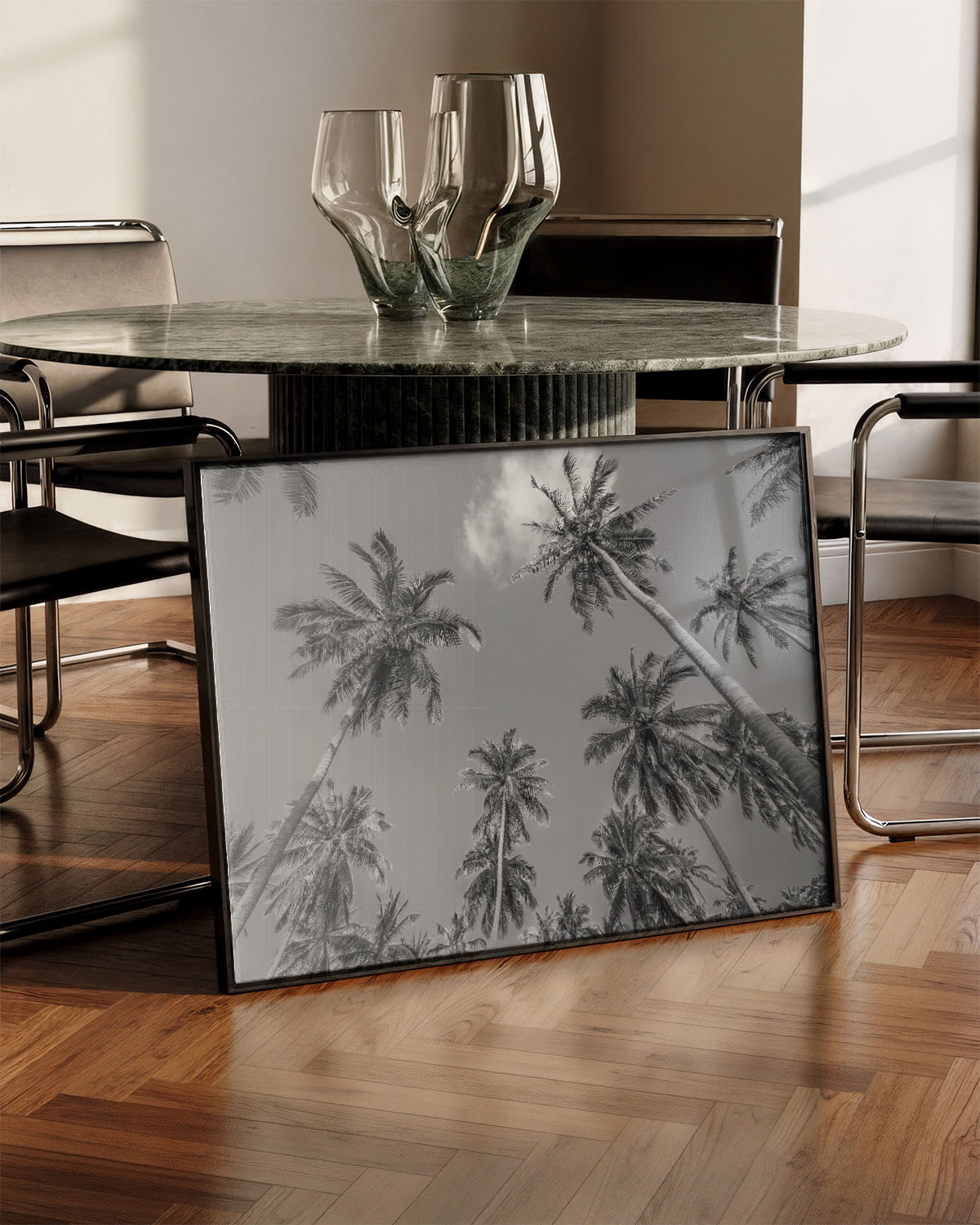 Palmes Poster – Print Material Wandbild, moderne Kunst & Fine Art Print von Spawnd, handgefertigt & Made in Germany