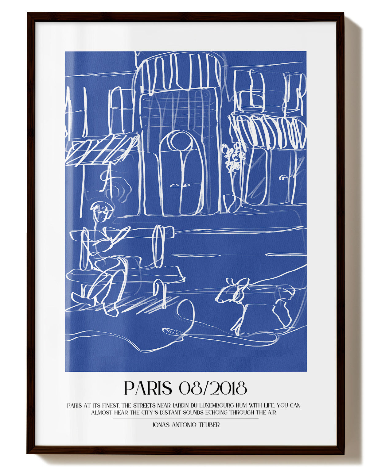 Paris Poster – Print Material Wandbild, moderne Kunst & Fine Art Print von Spawnd, handgefertigt & Made in Germany