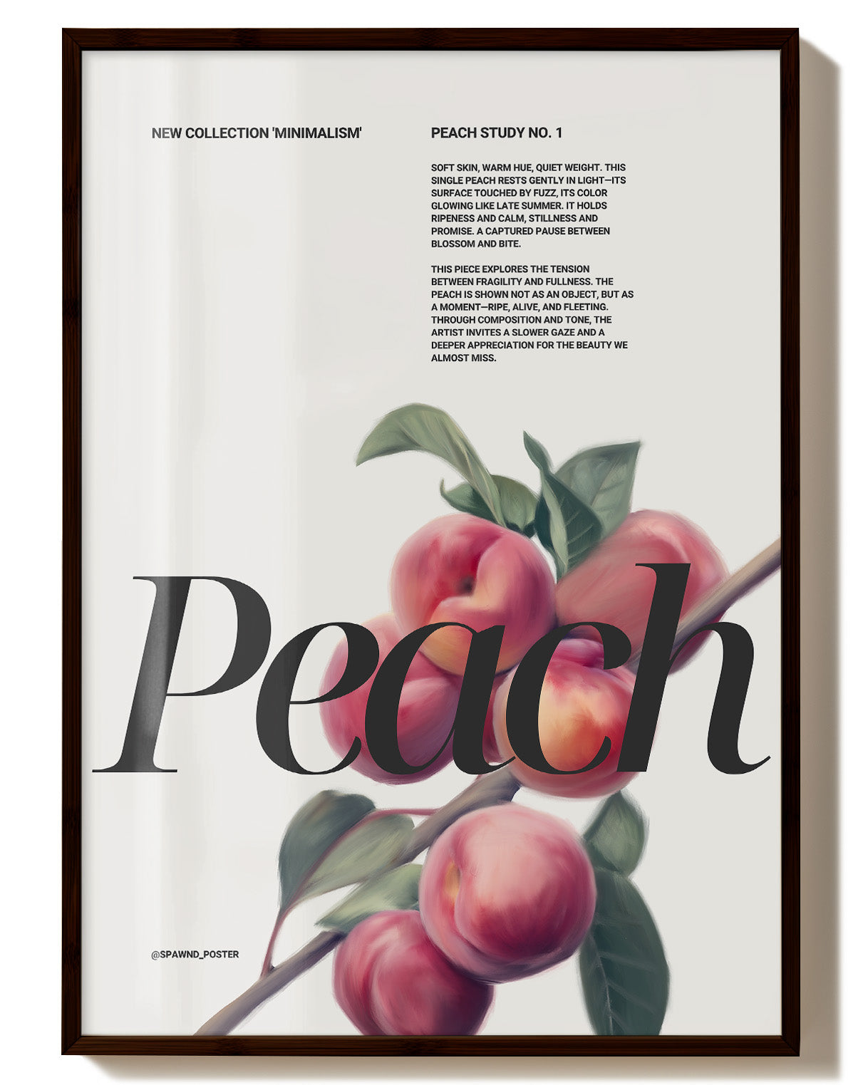 Peach Poster – FineArt Wandbild, moderne Kunst & Fine Art Print von Spawnd, handgefertigt & Made in Germany