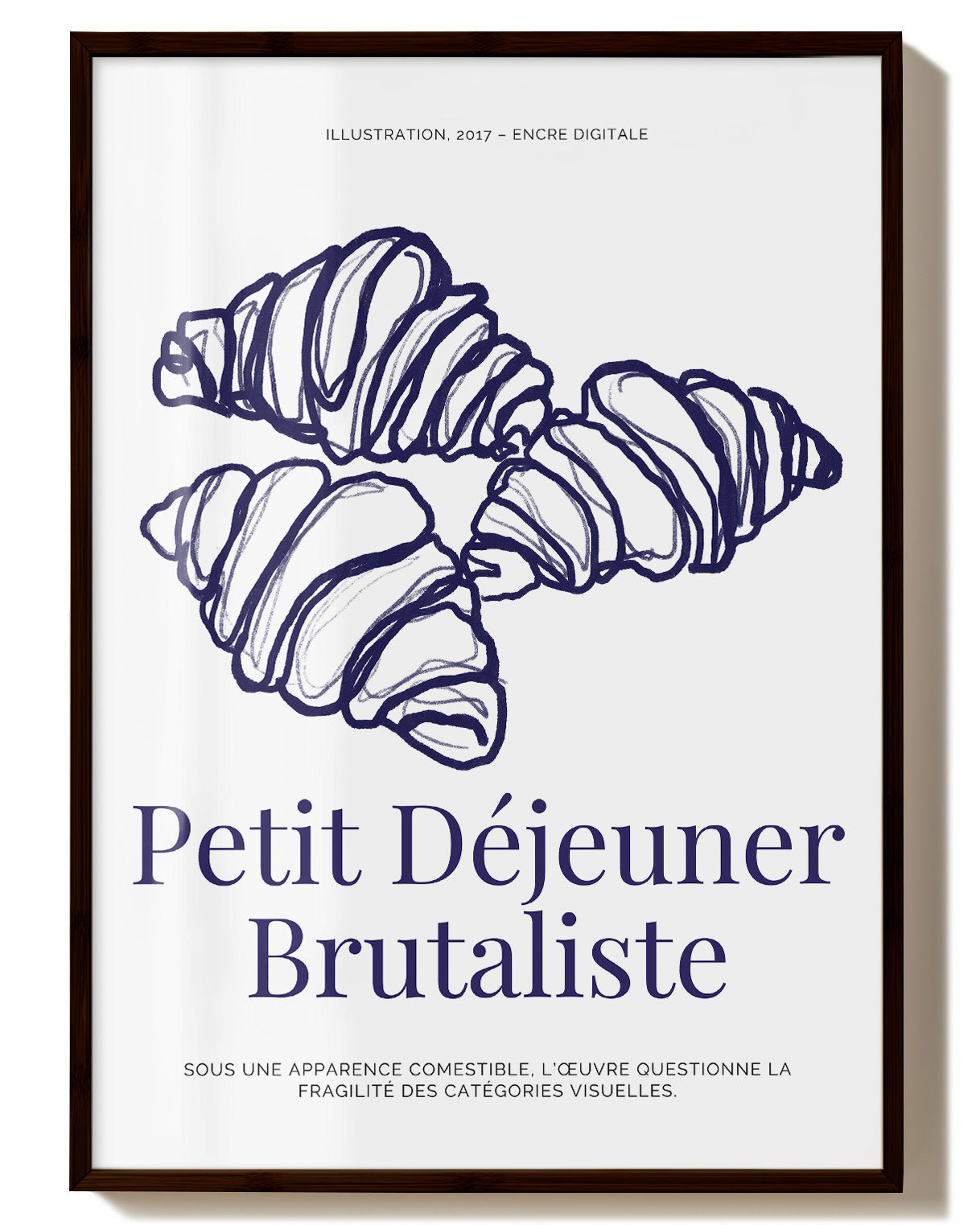 Petit Dejeuner brutaliste Poster – Print Material Wandbild, moderne Kunst & Fine Art Print von Spawnd, handgefertigt & Made in Germany