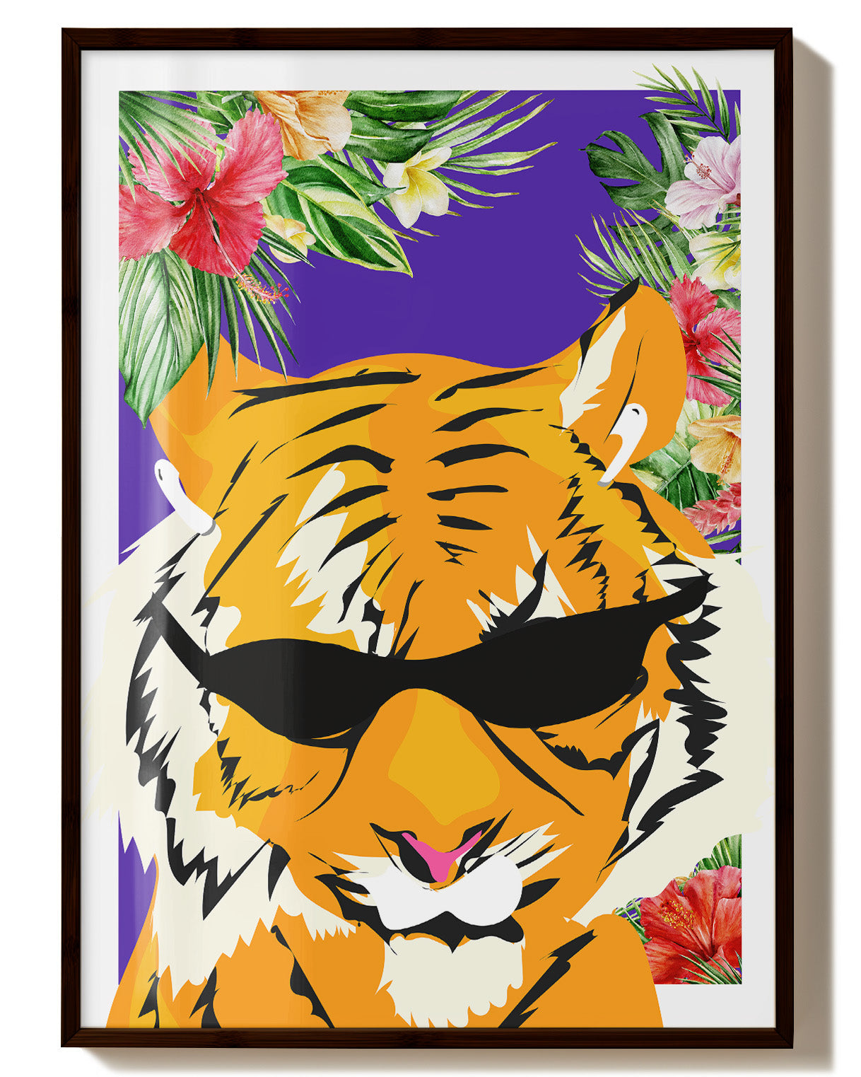 Rave on Tiger Poster – Print Material Wandbild, moderne Kunst & Fine Art Print von Spawnd, handgefertigt & Made in Germany