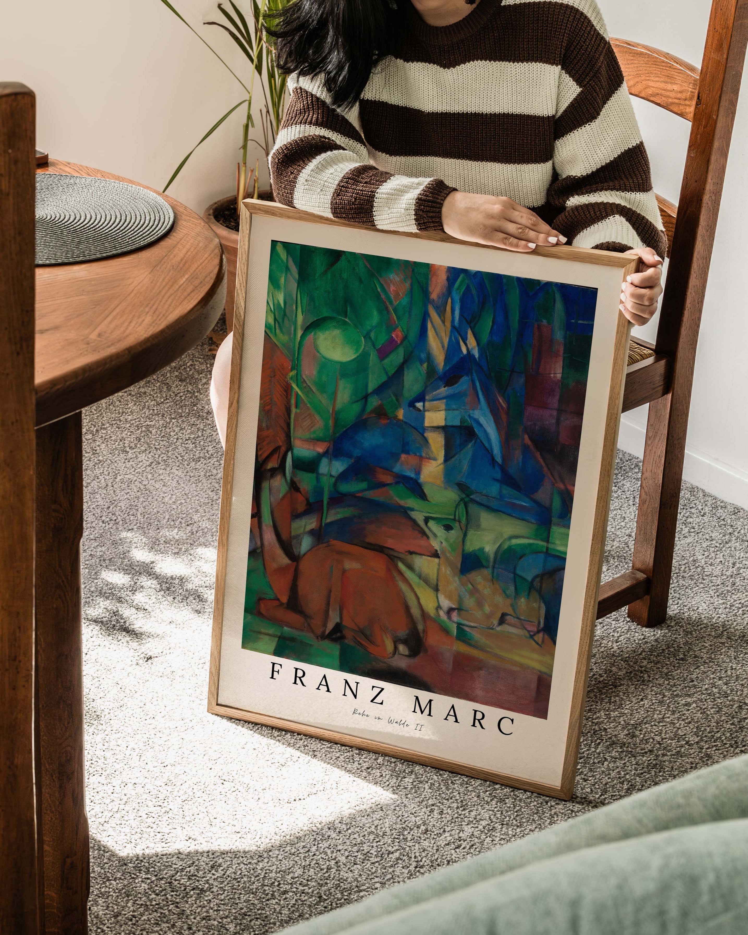 Rehe im Walde II Poster – FineArt Wandbild, moderne Kunst & Fine Art Print von Spawnd, handgefertigt & Made in Germany