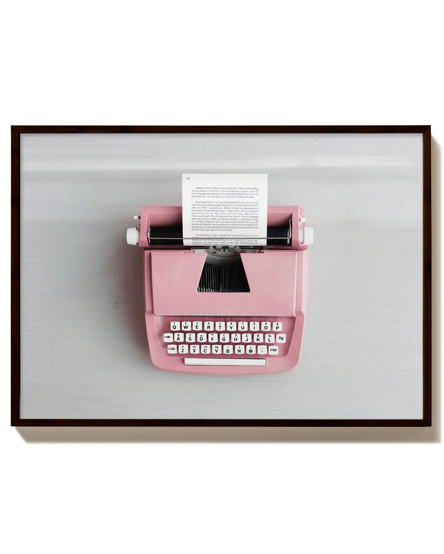 Schreibmaschine Poster – Print Material Wandbild, moderne Kunst & Fine Art Print von Spawnd, handgefertigt & Made in Germany