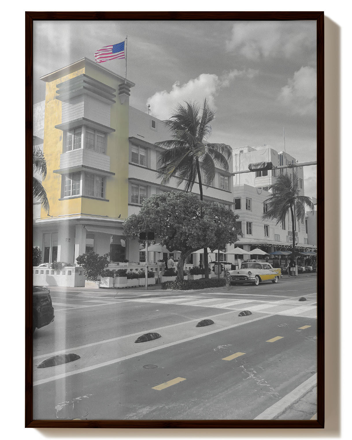 Scraped color Miami Poster – FineArt Wandbild, moderne Kunst & Fine Art Print von Spawnd, handgefertigt & Made in Germany