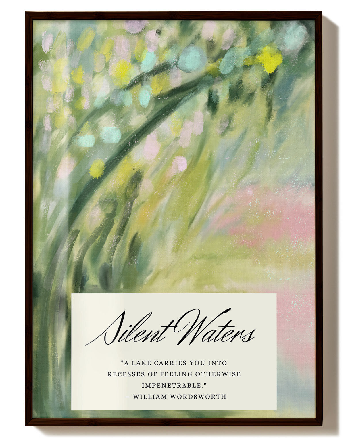 Silent Water Poster – Print Material Wandbild, moderne Kunst & Fine Art Print von Spawnd, handgefertigt & Made in Germany