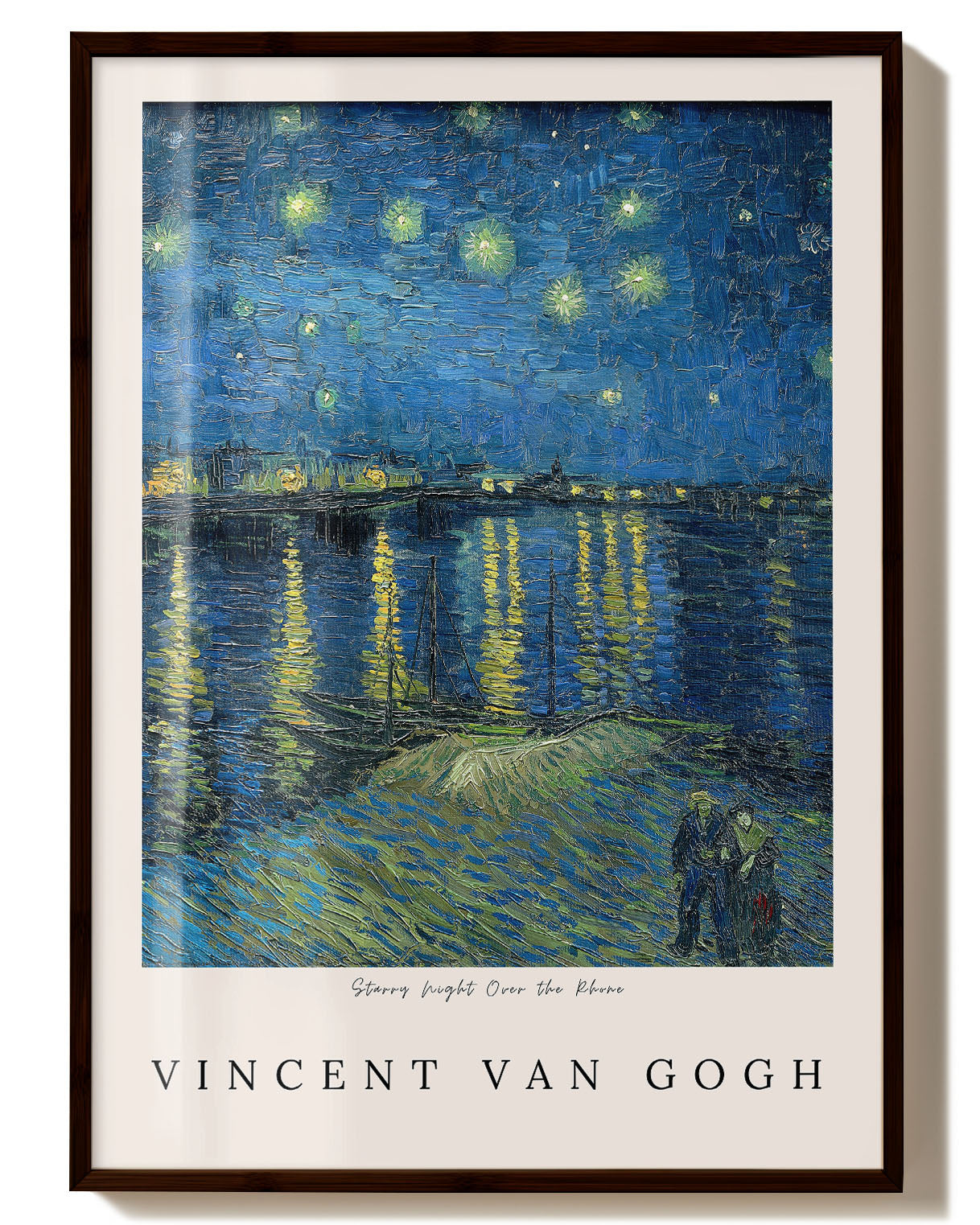 Starry Night Over the Rhone Poster – FineArt Wandbild, moderne Kunst & Fine Art Print von Spawnd, handgefertigt & Made in Germany