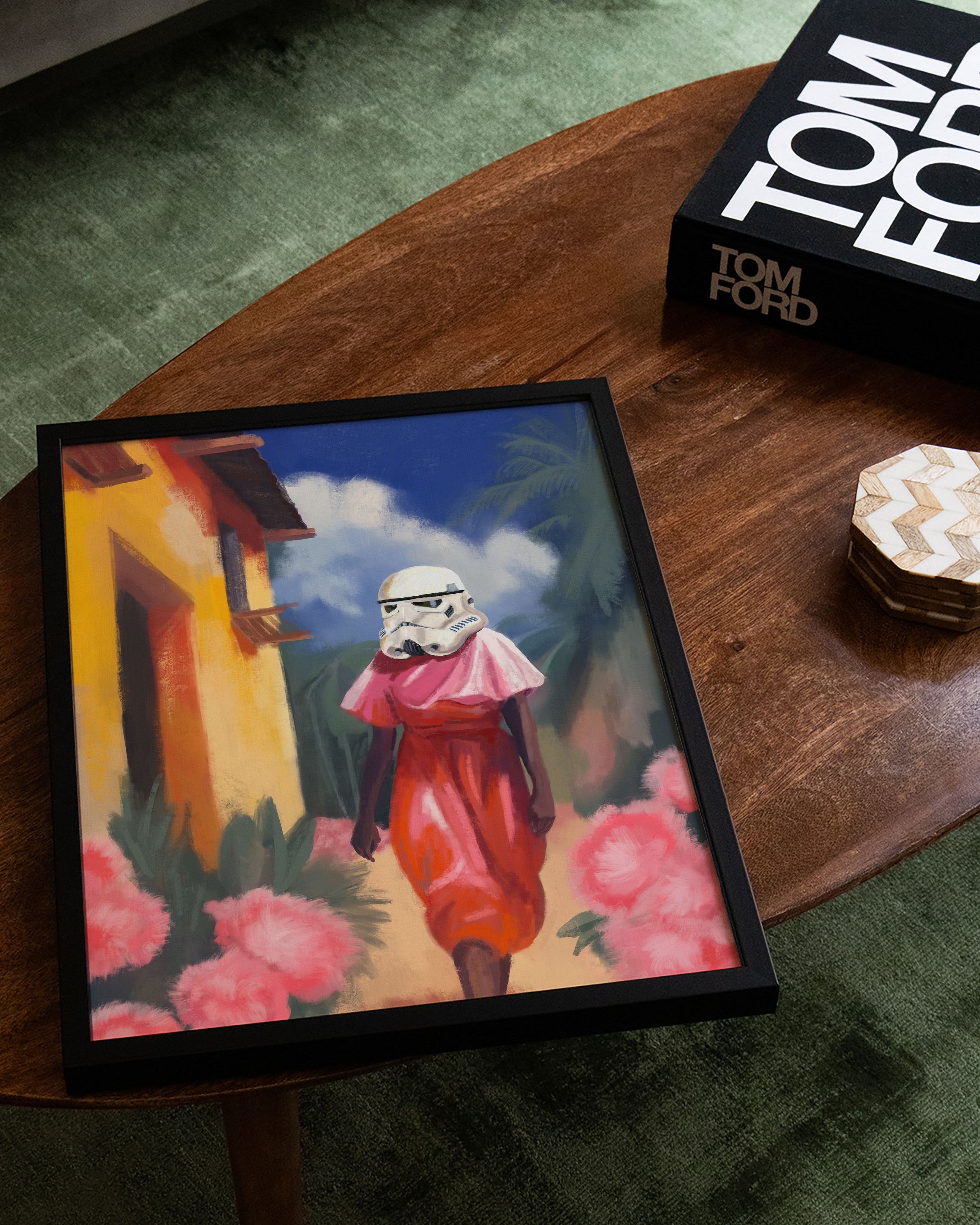 Stormtrooper’s Day Off Poster – Print Material Wandbild, moderne Kunst & Fine Art Print von Spawnd, handgefertigt & Made in Germany