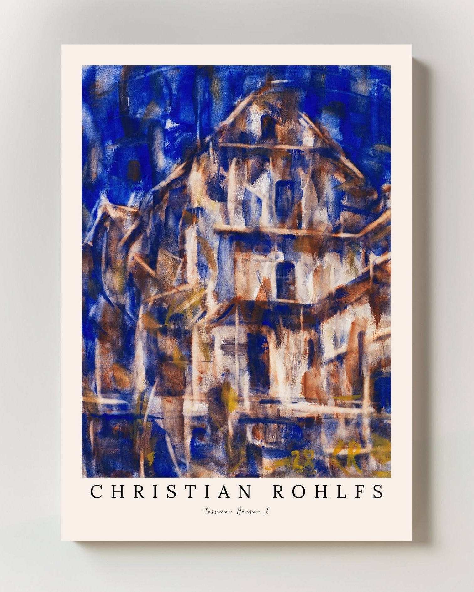 Tessiner Häuser I Poster – FineArt Wandbild, moderne Kunst & Fine Art Print von Spawnd, handgefertigt & Made in Germany