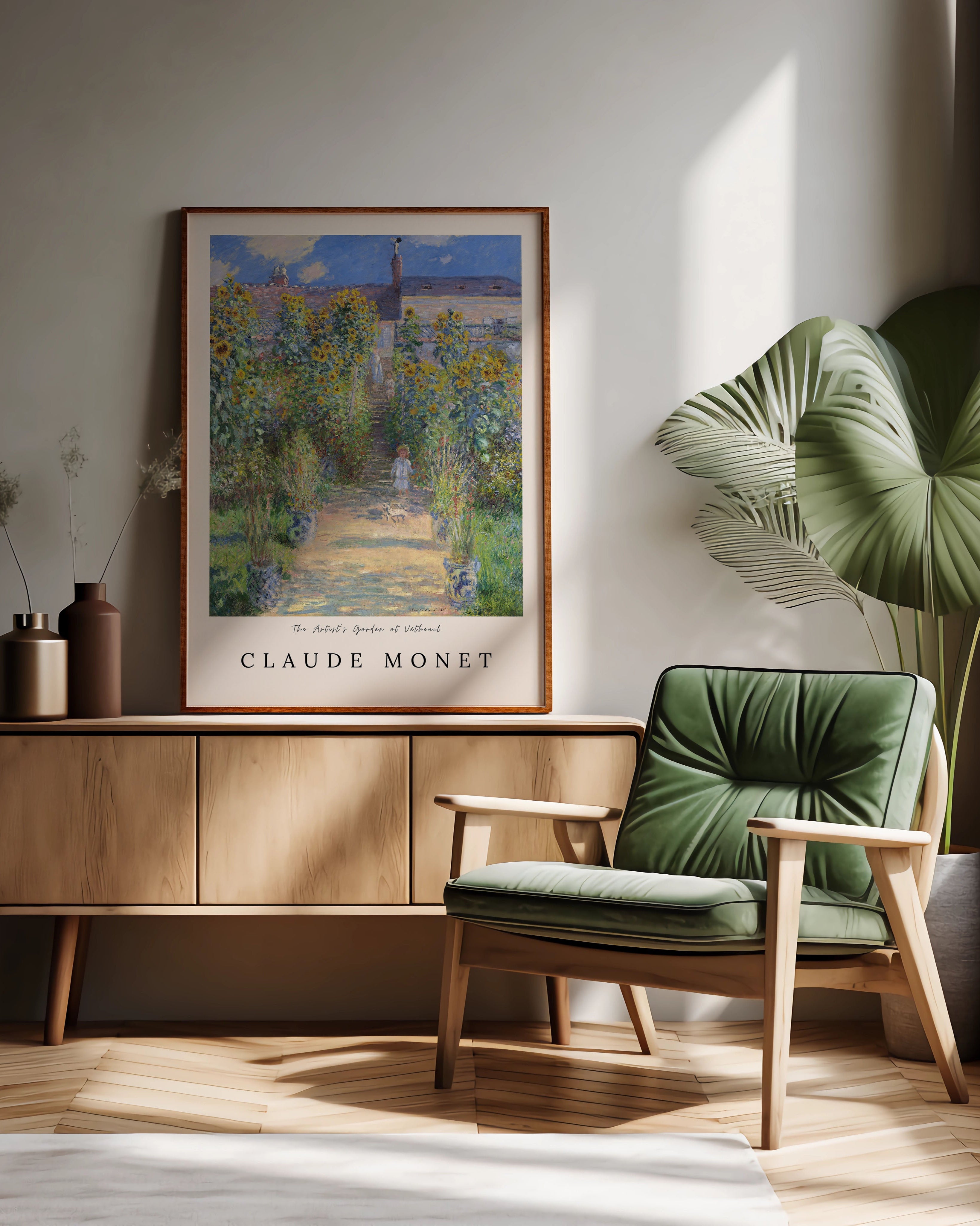 The Artist’s Garden at Vétheuil Poster – FineArt Wandbild, moderne Kunst & Fine Art Print von Spawnd, handgefertigt & Made in Germany