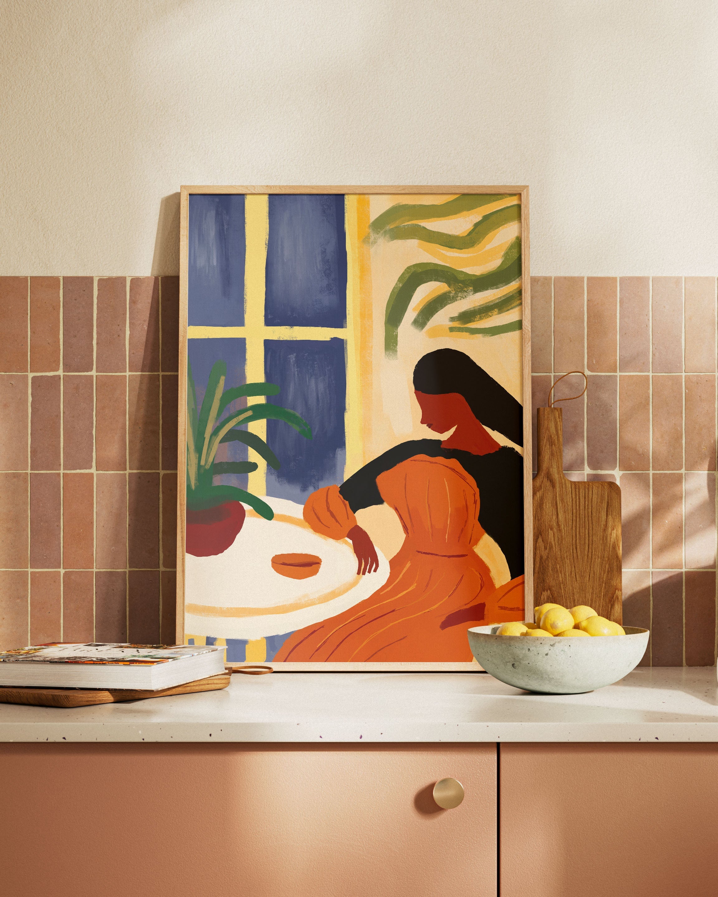 Warm between Walls Poster – Print Material Wandbild, moderne Kunst & Fine Art Print von Spawnd, handgefertigt & Made in Germany