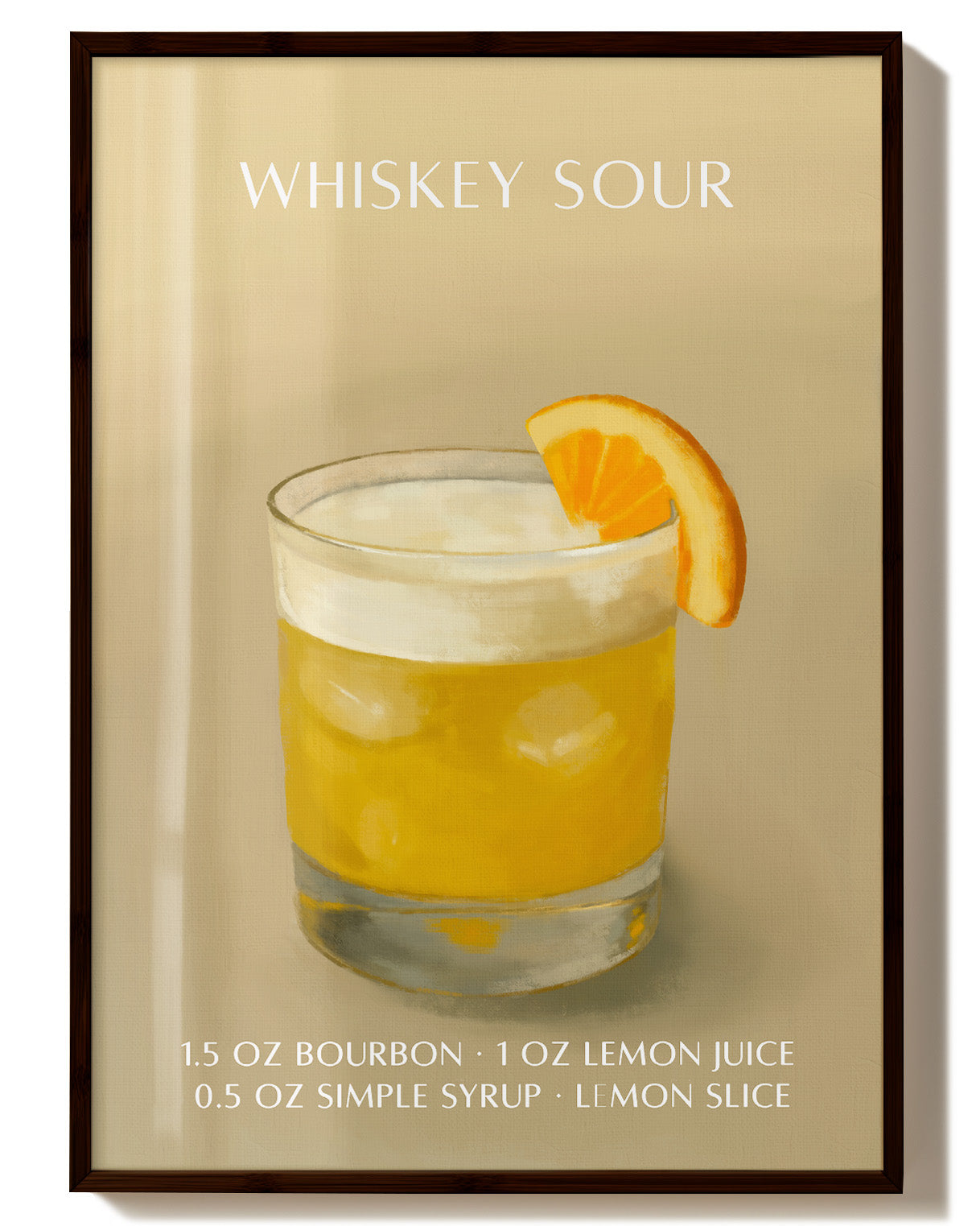 WHISKEY SOUR Poster – Print Material Wandbild, moderne Kunst & Fine Art Print von Spawnd, handgefertigt & Made in Germany