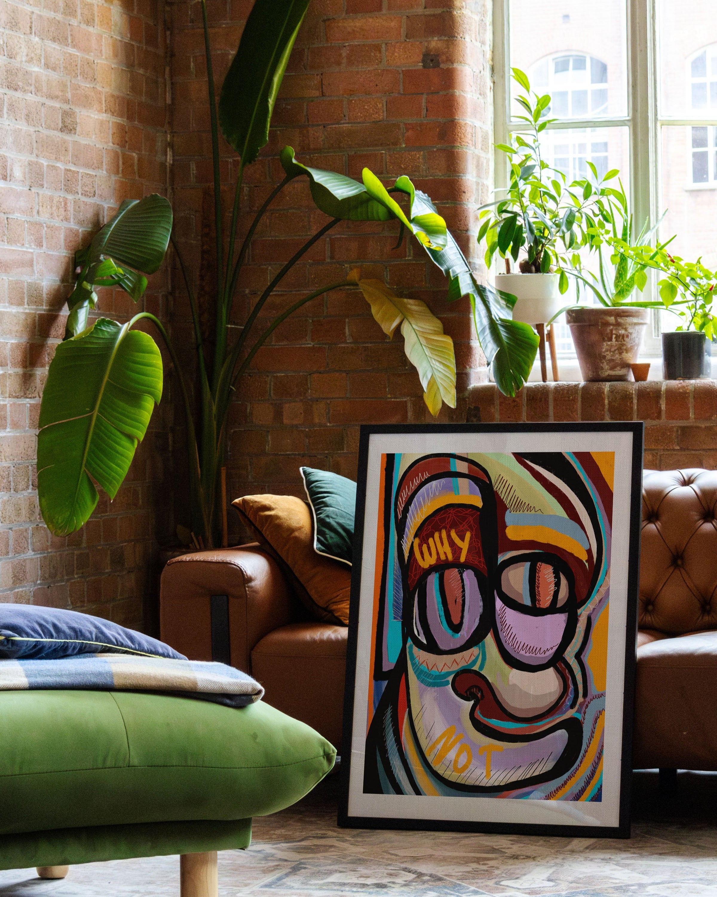 Why not? Poster – FineArt Wandbild, moderne Kunst & Fine Art Print von Spawnd, handgefertigt & Made in Germany